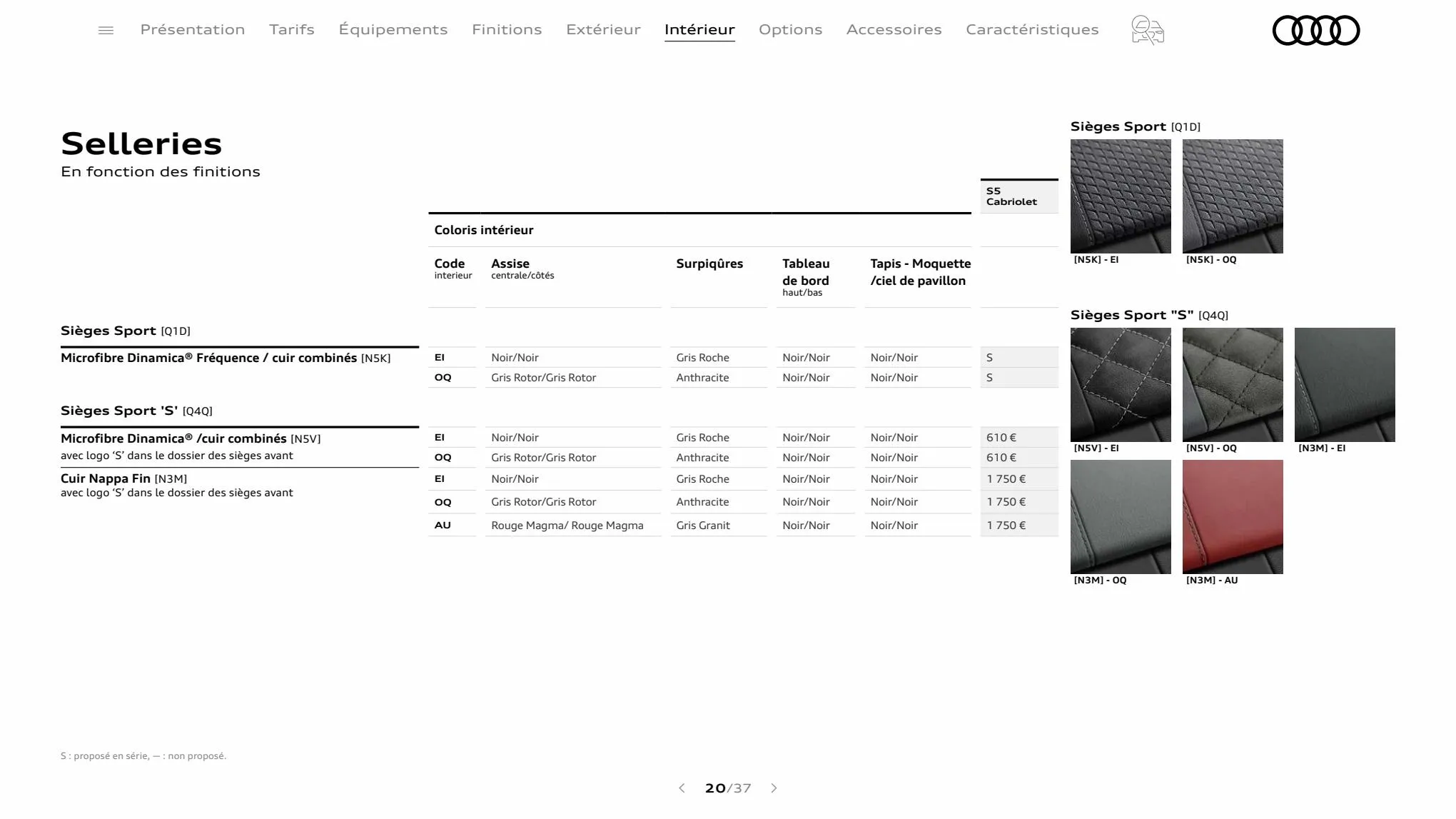 Catalogue S5 Cabriolet, page 00020