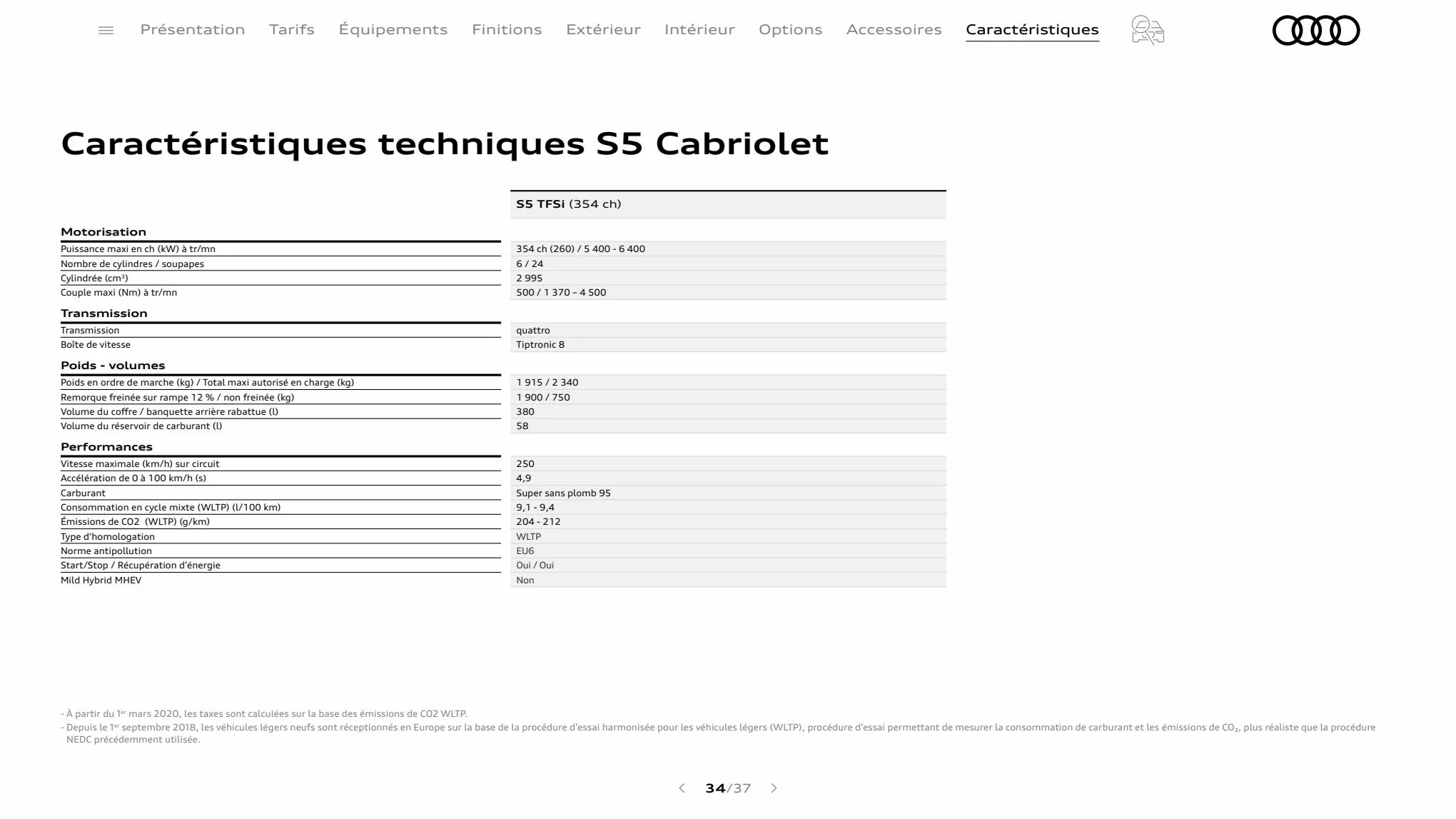 Catalogue S5 Cabriolet, page 00034
