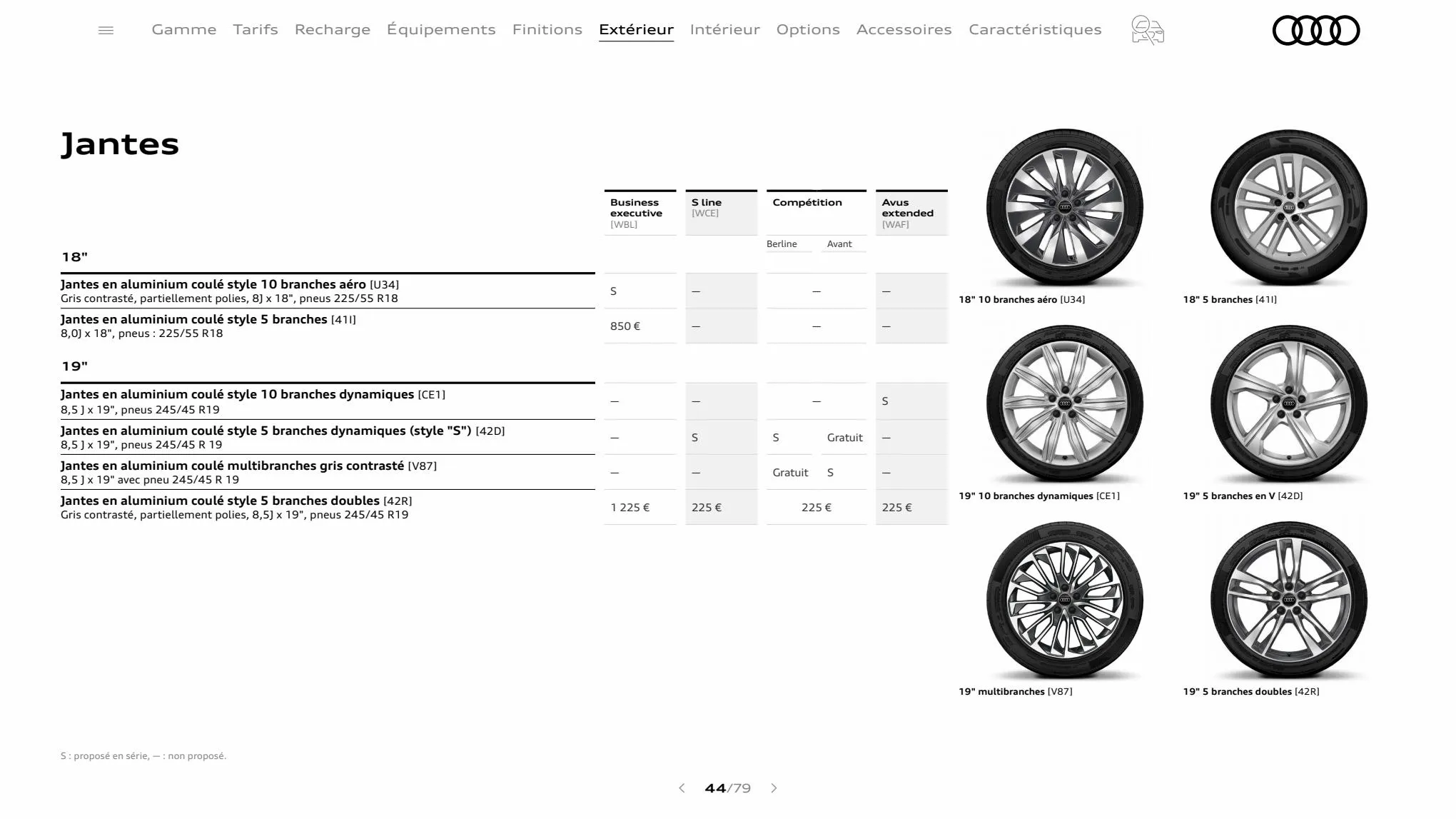 Catalogue A6 Berline TFSI e, page 00044