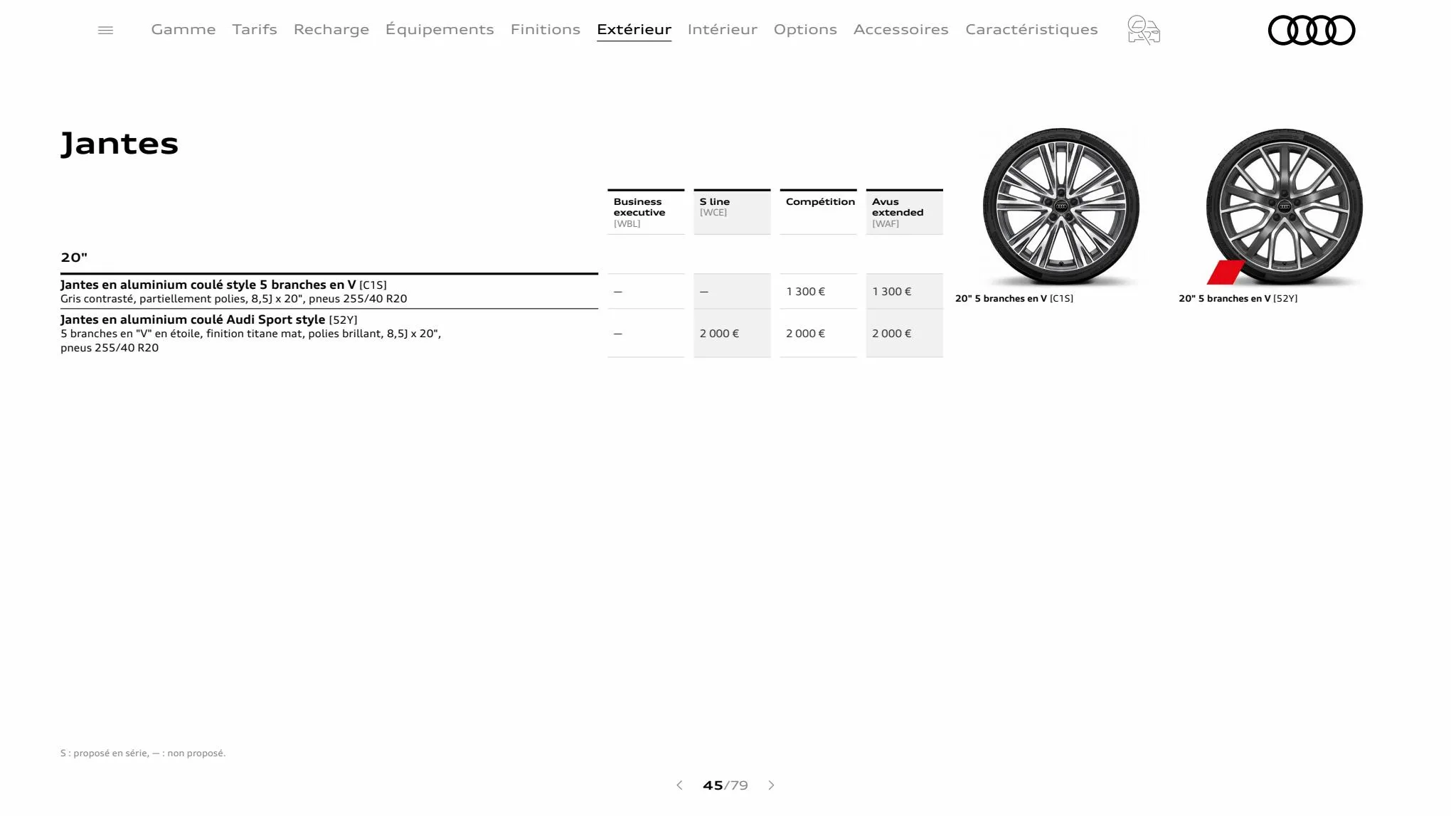 Catalogue A6 Berline TFSI e, page 00045