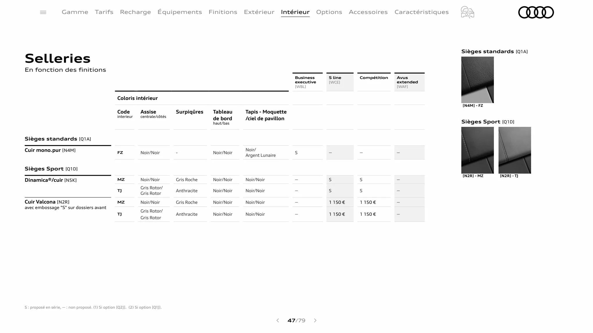 Catalogue A6 Berline TFSI e, page 00047