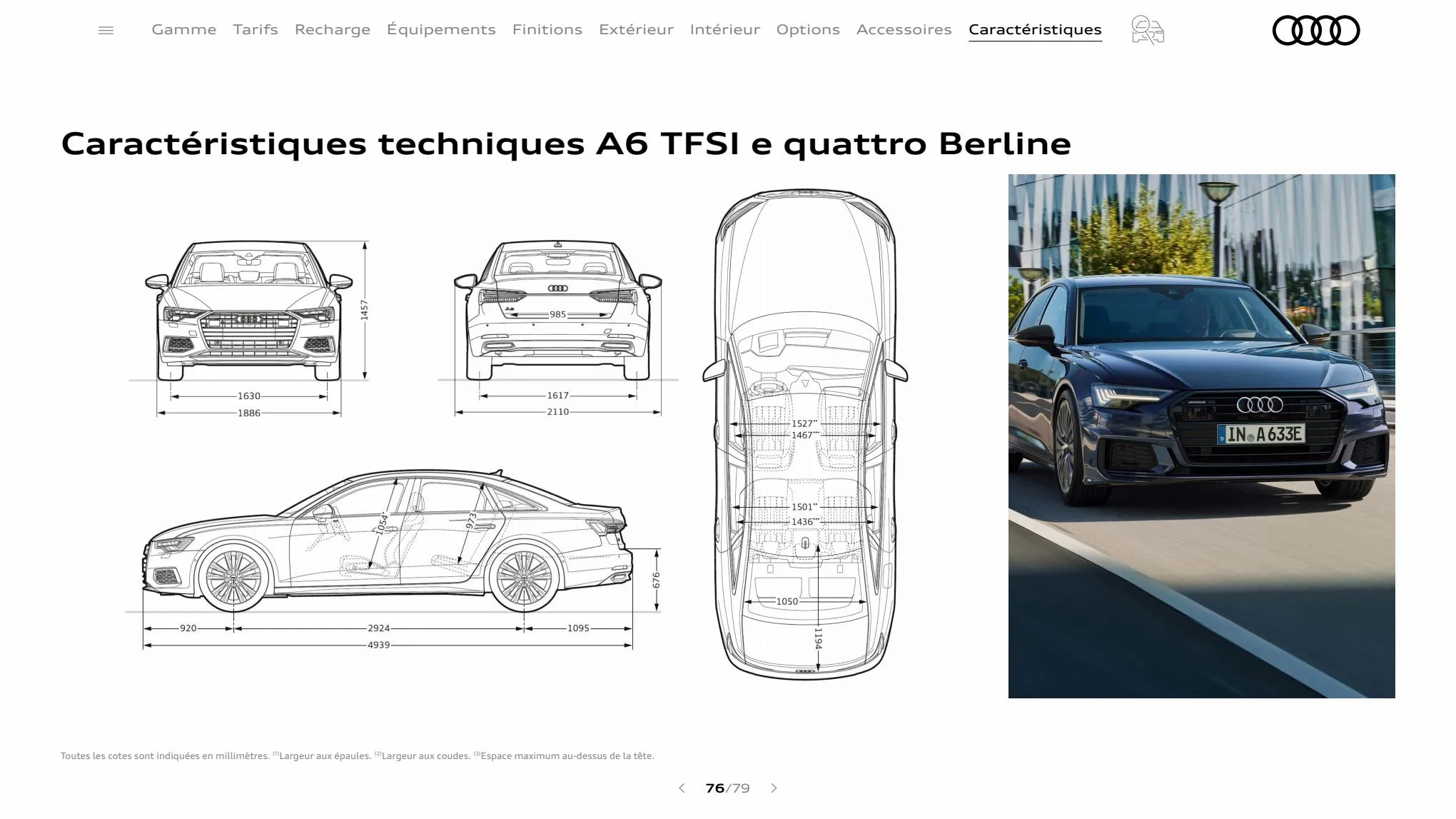 Catalogue A6 Berline TFSI e, page 00076