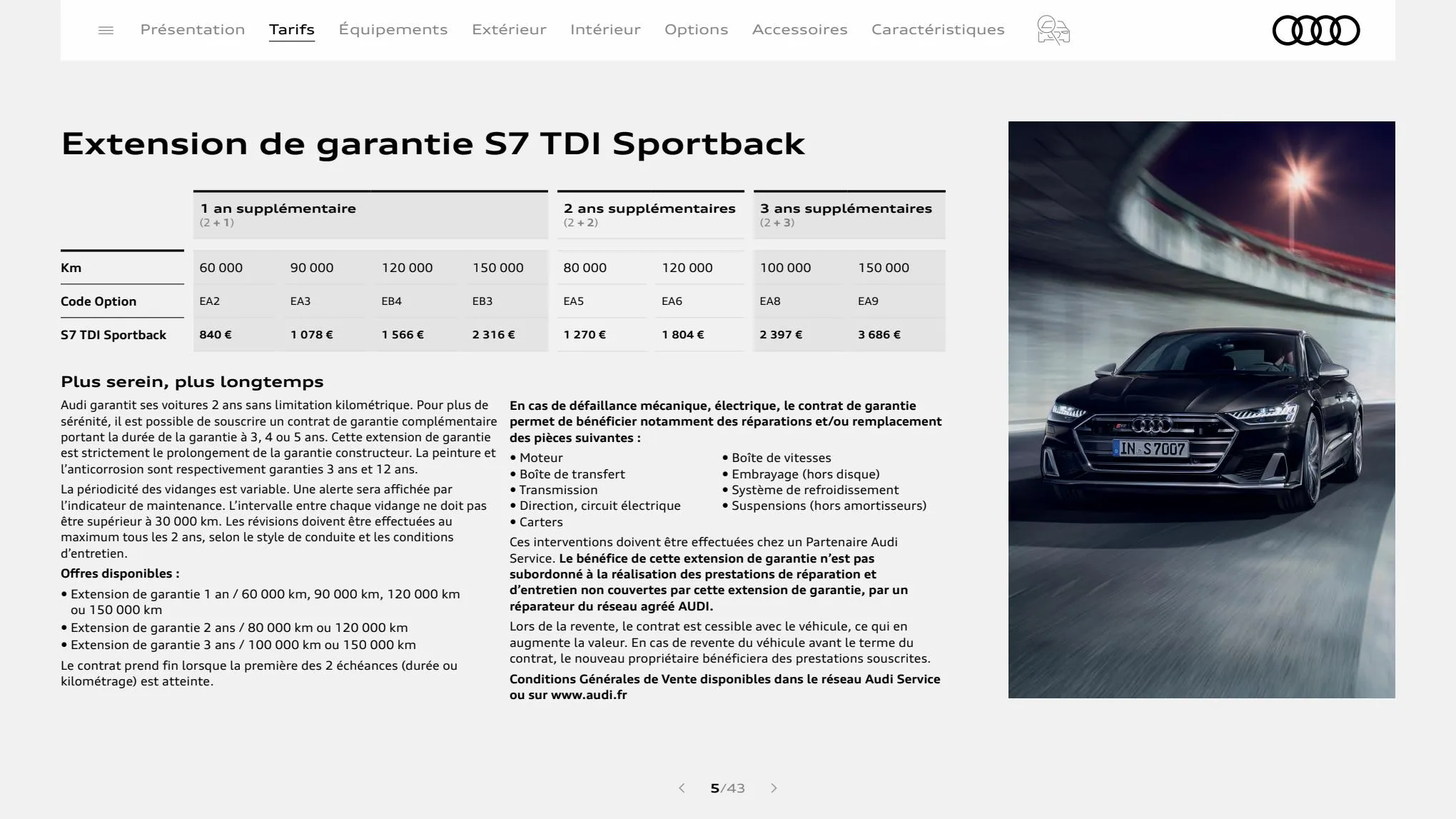 Catalogue S7 Sportback, page 00005