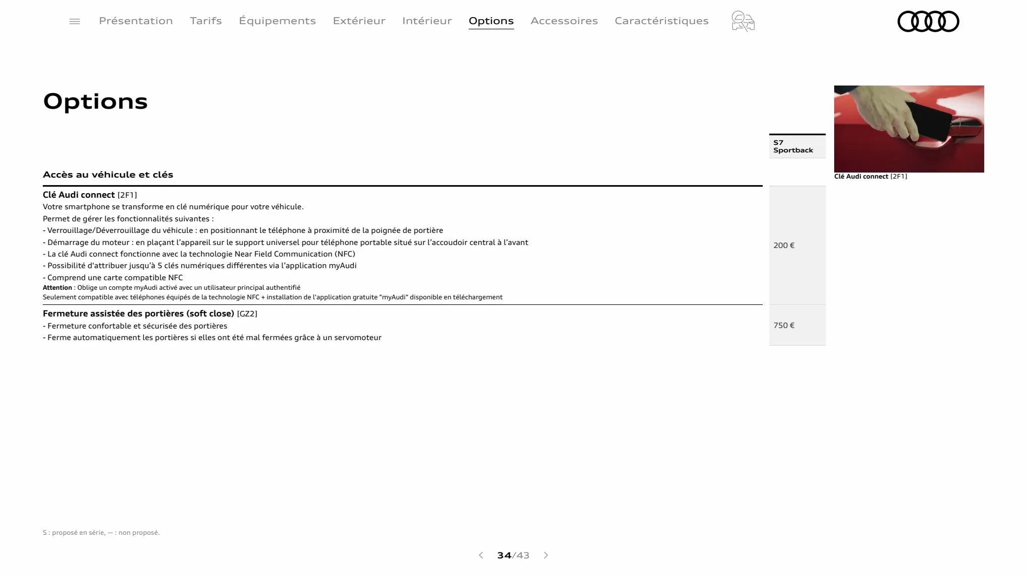 Catalogue S7 Sportback, page 00034