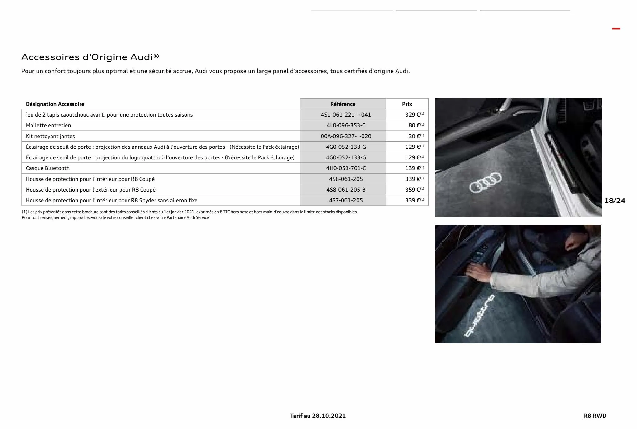 Catalogue R8 Spyder V10 performance RWD, page 00018