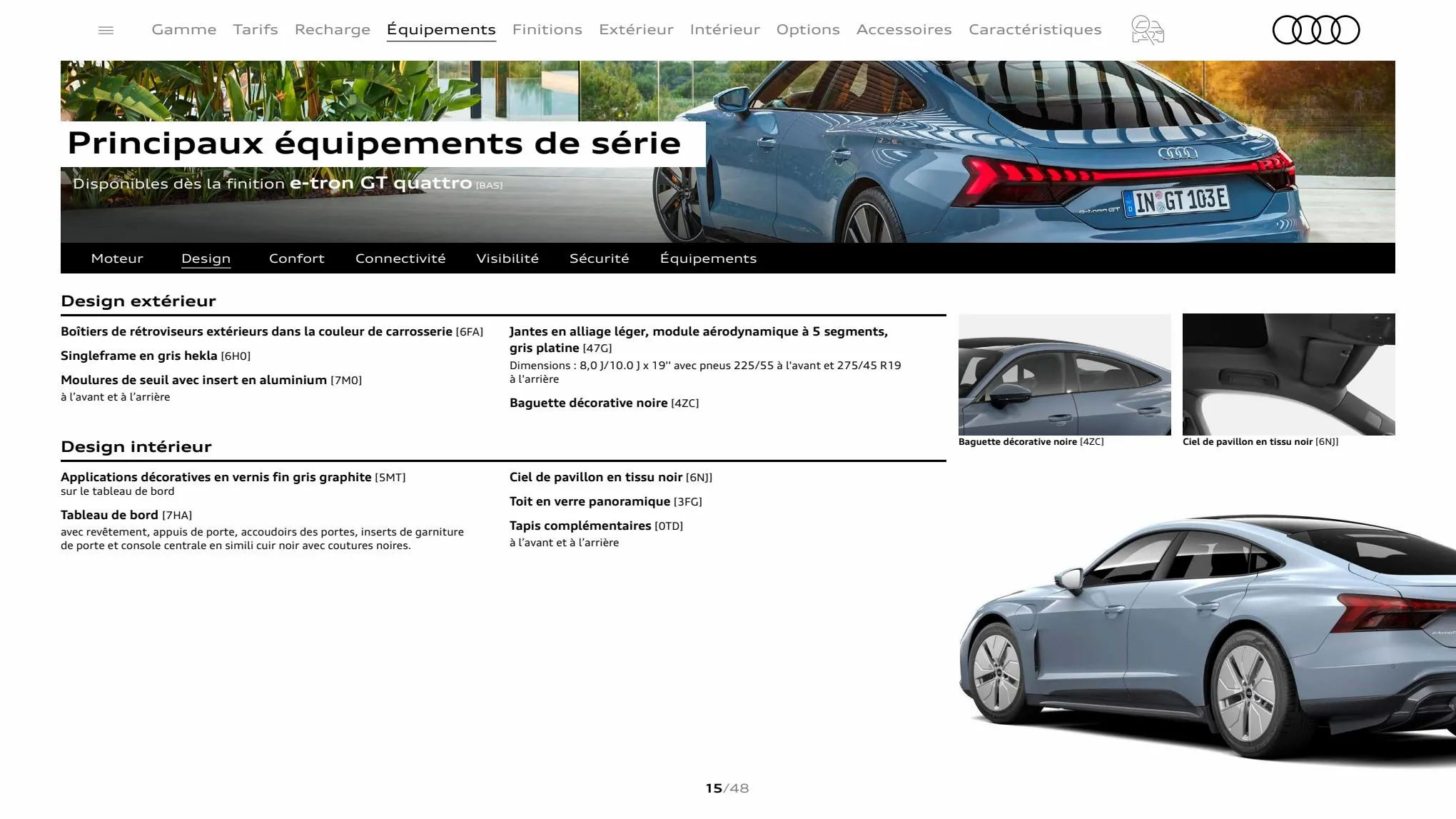 Catalogue Audi e-tron GT quattro, page 00015