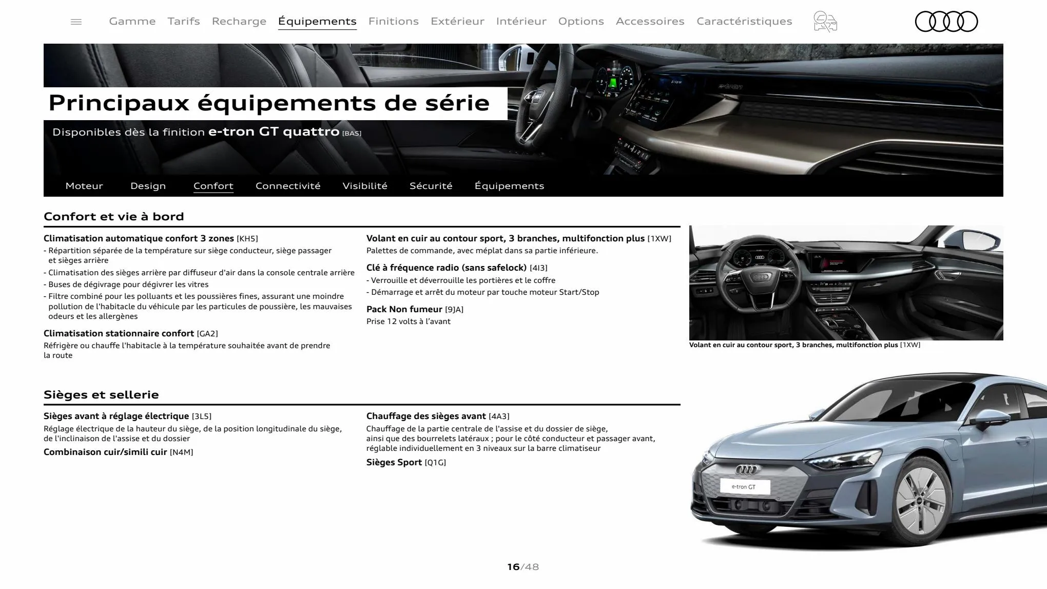 Catalogue Audi e-tron GT quattro, page 00016