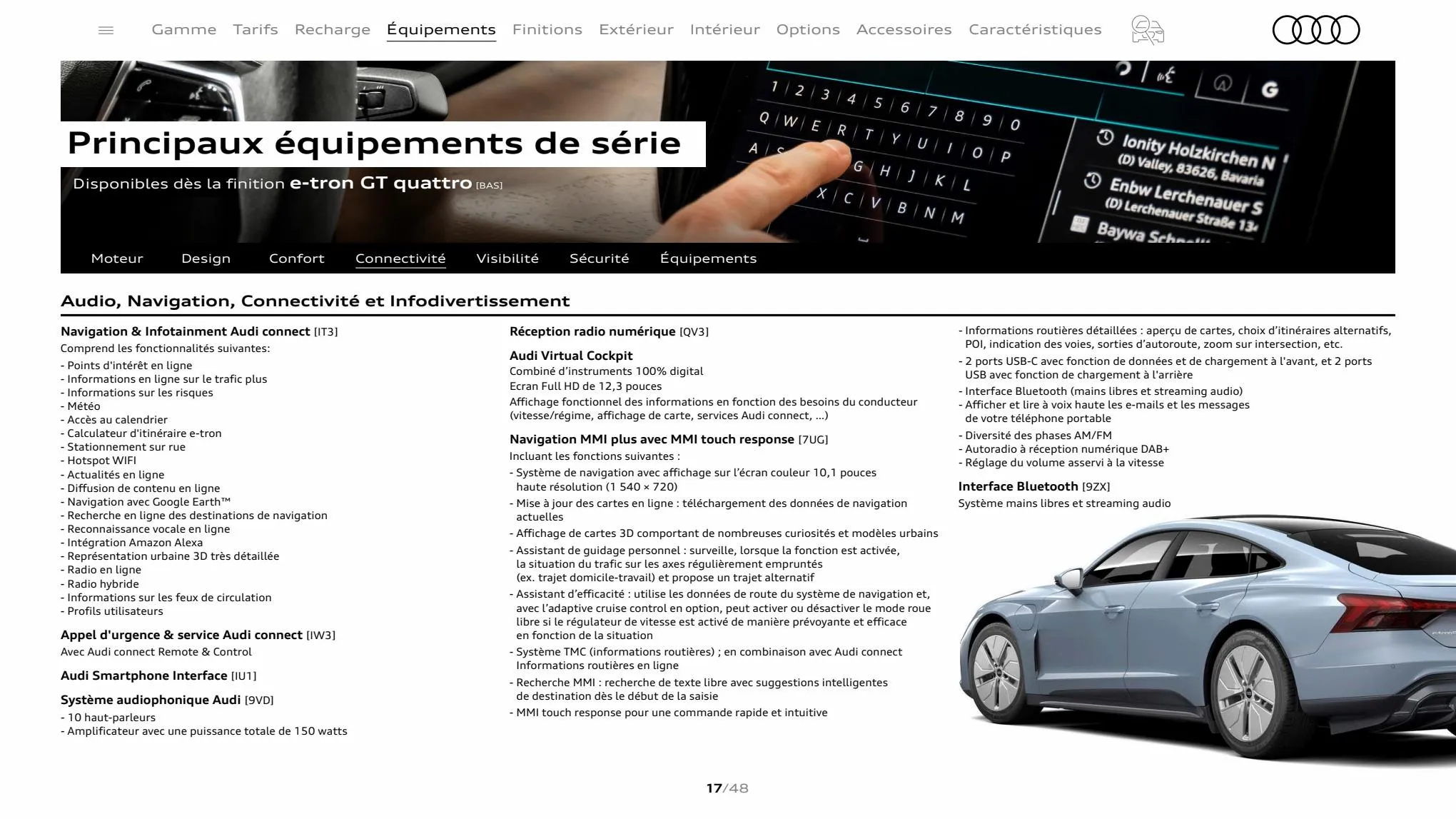Catalogue Audi e-tron GT quattro, page 00017