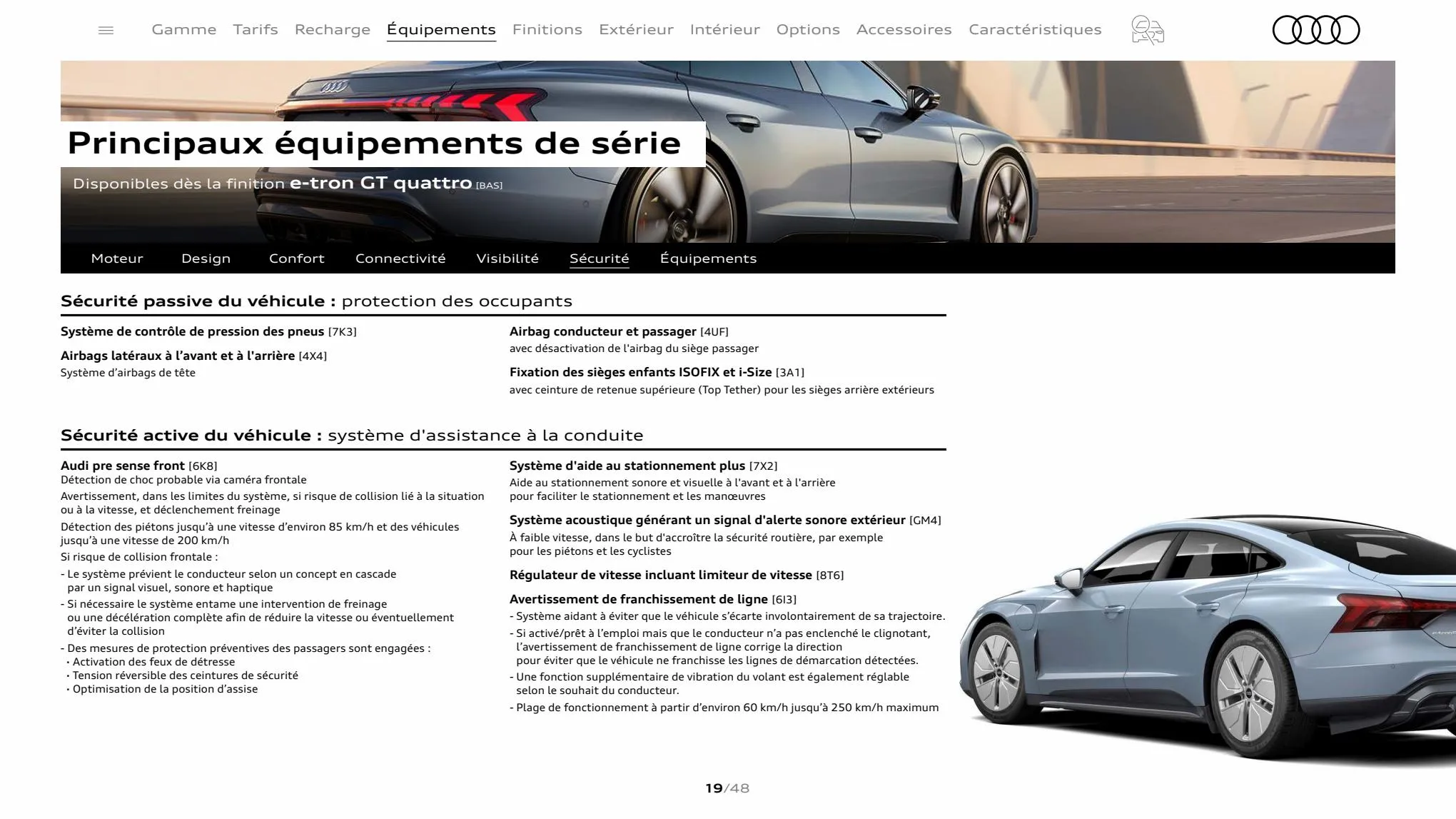 Catalogue Audi e-tron GT quattro, page 00019