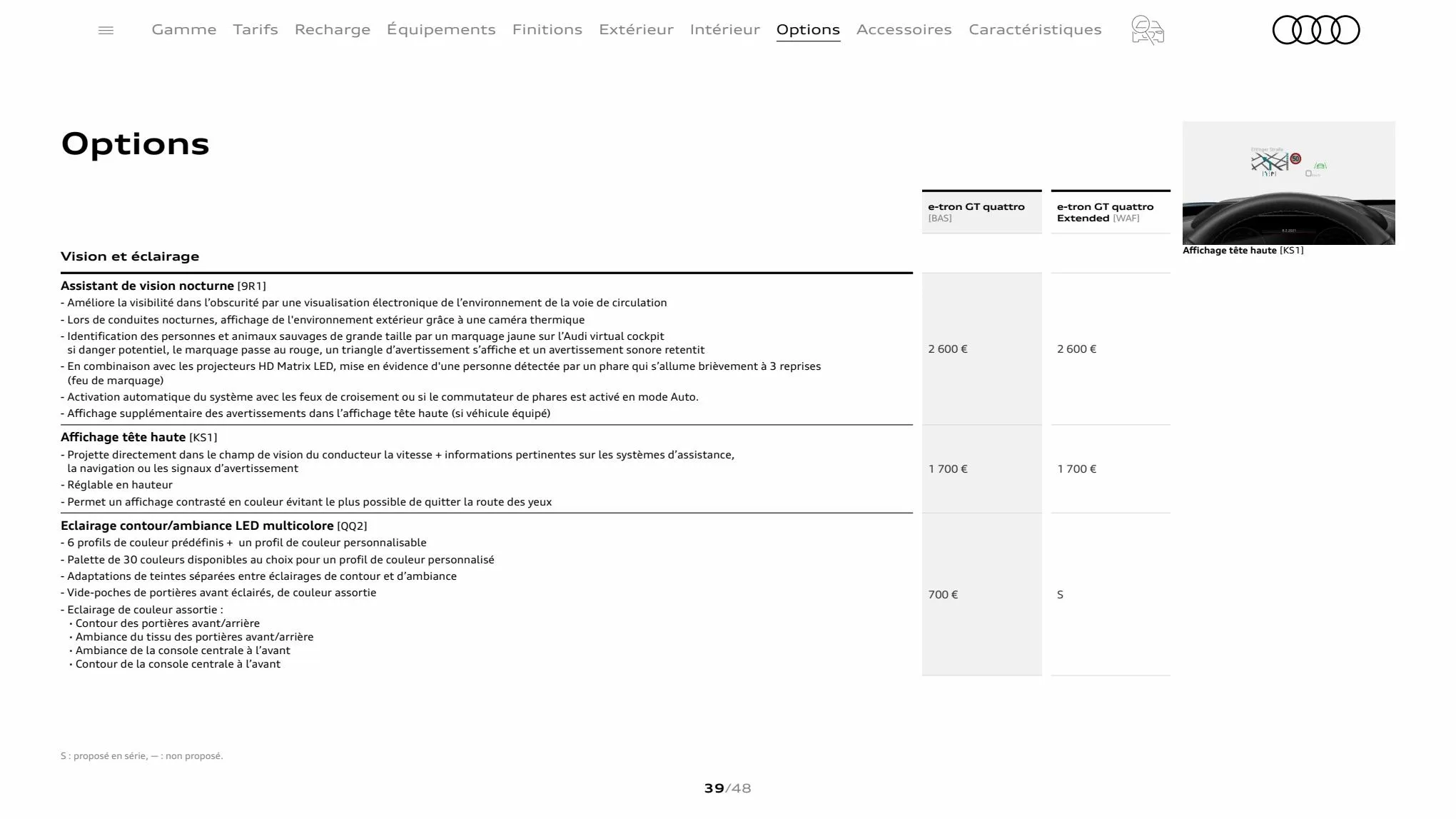 Catalogue Audi e-tron GT quattro, page 00039