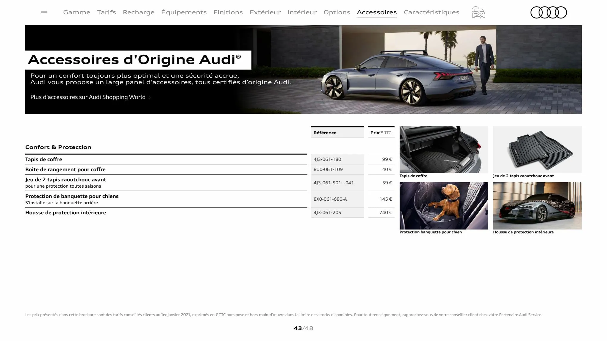 Catalogue Audi e-tron GT quattro, page 00043