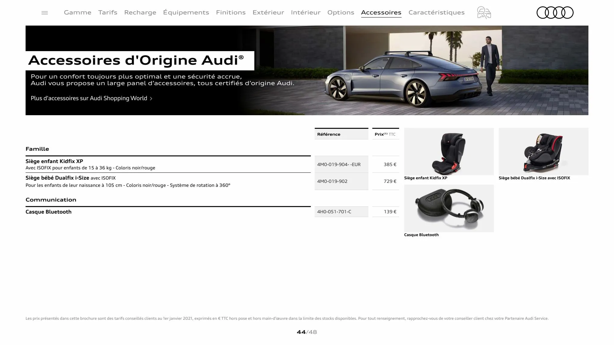 Catalogue Audi e-tron GT quattro, page 00044