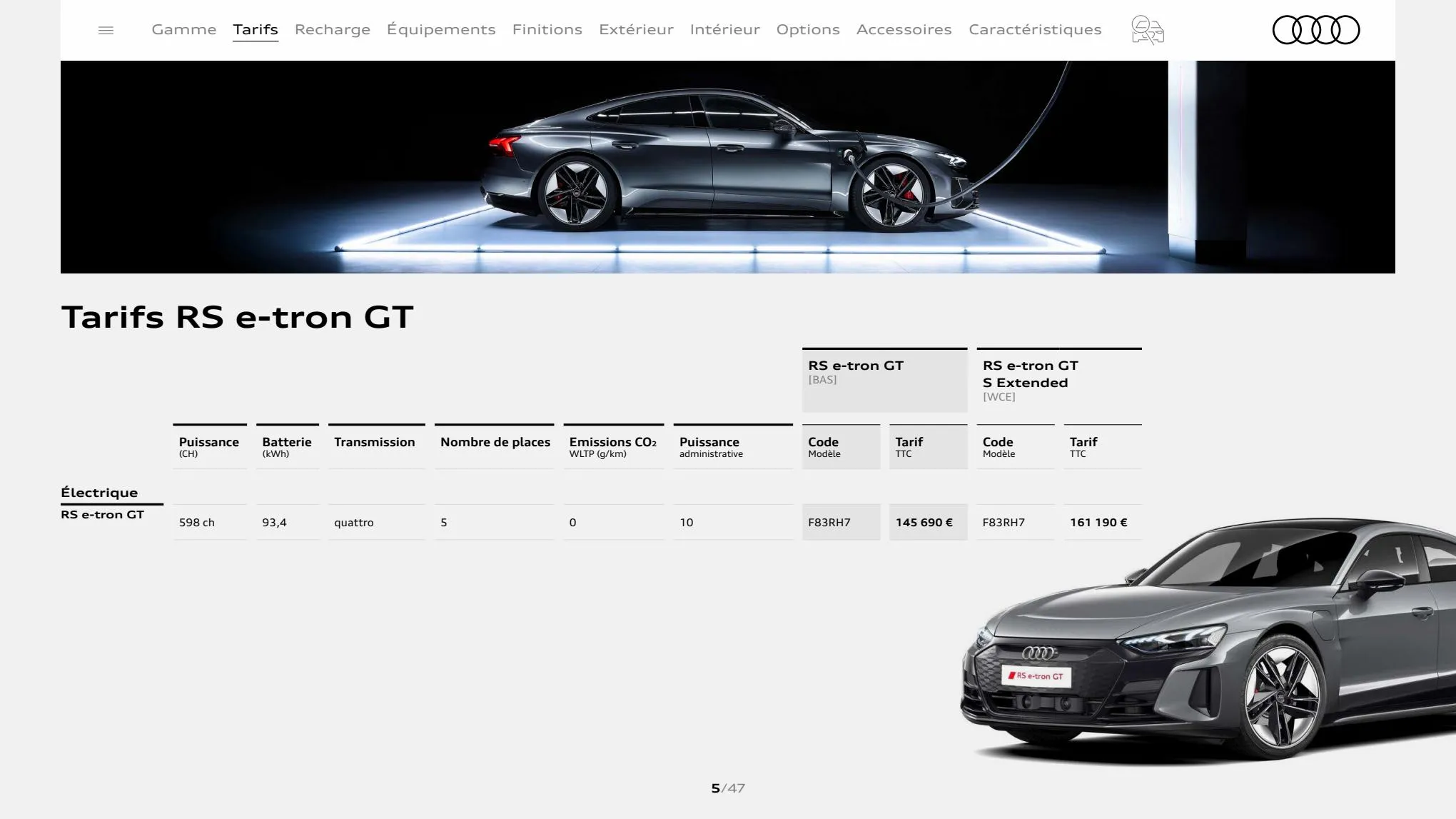 Catalogue Audi RS e-tron GT, page 00005