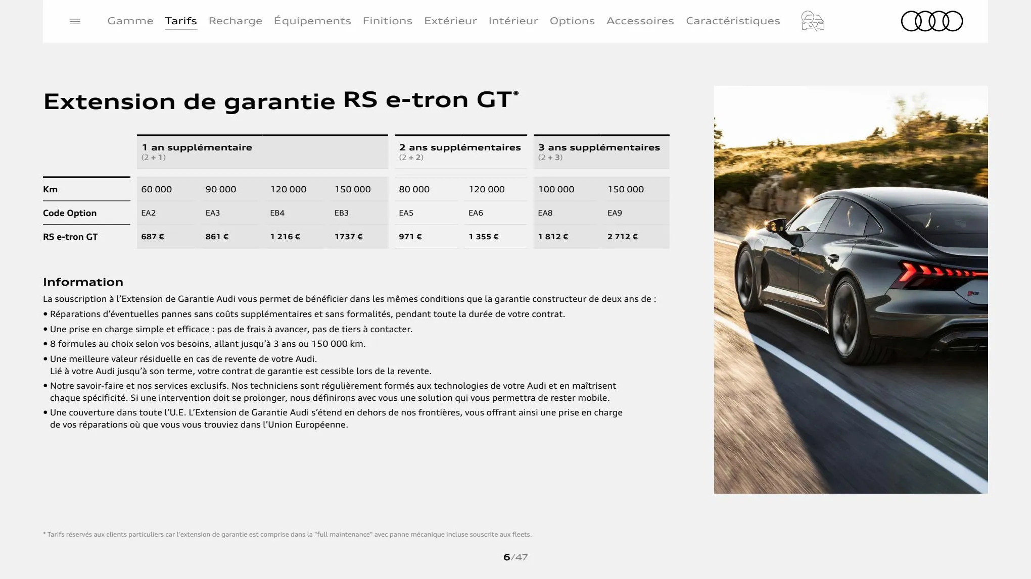 Catalogue Audi RS e-tron GT, page 00006