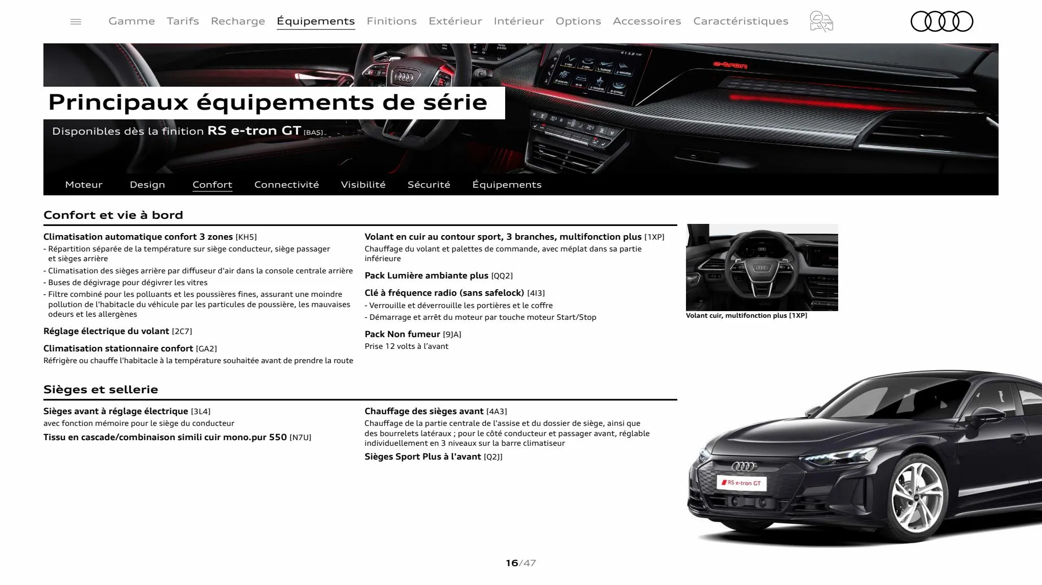 Catalogue Audi RS e-tron GT, page 00016