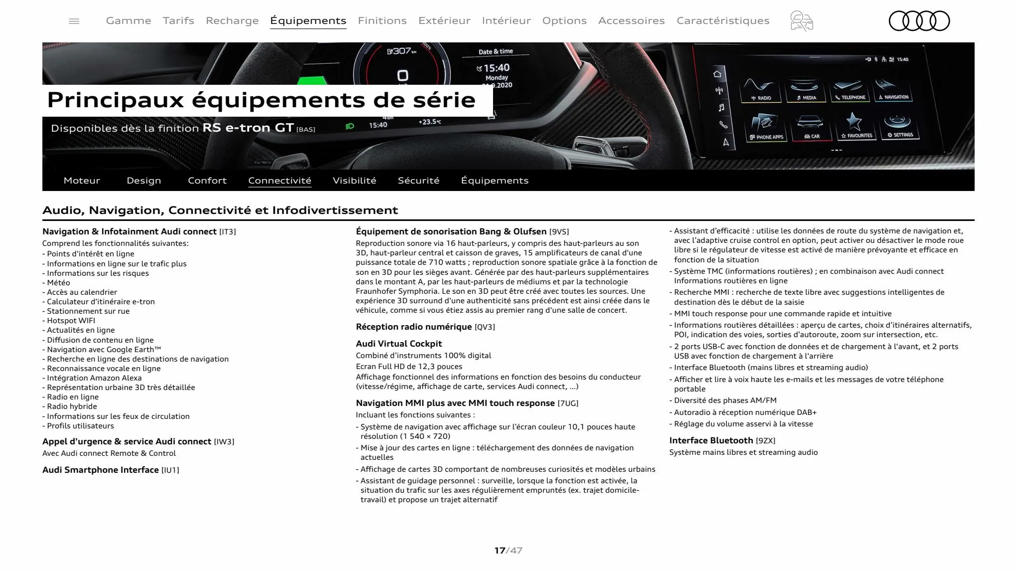 Catalogue Audi RS e-tron GT, page 00017