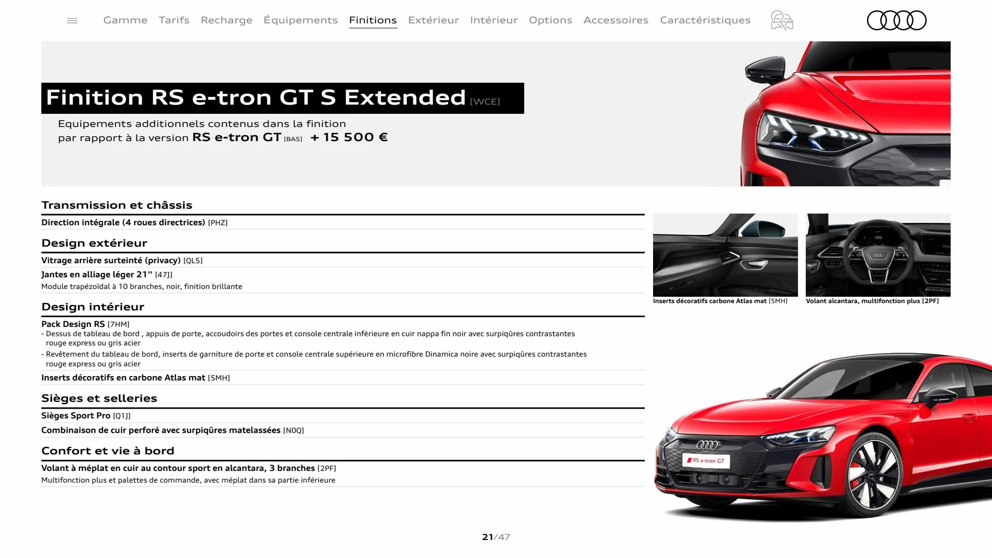 Catalogue Audi RS e-tron GT, page 00021