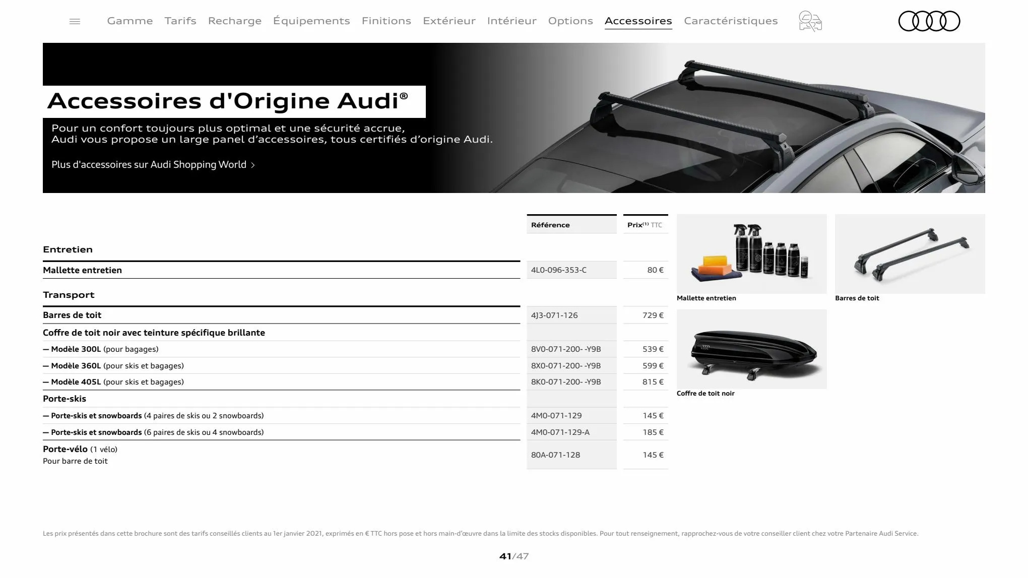 Catalogue Audi RS e-tron GT, page 00041