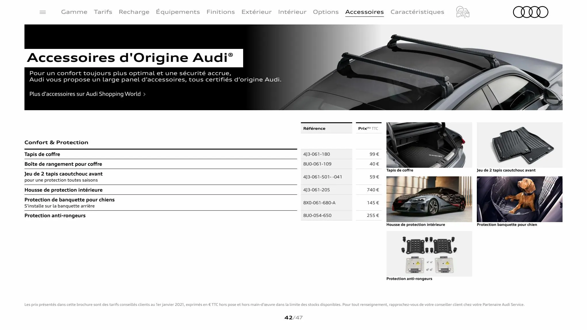 Catalogue Audi RS e-tron GT, page 00042