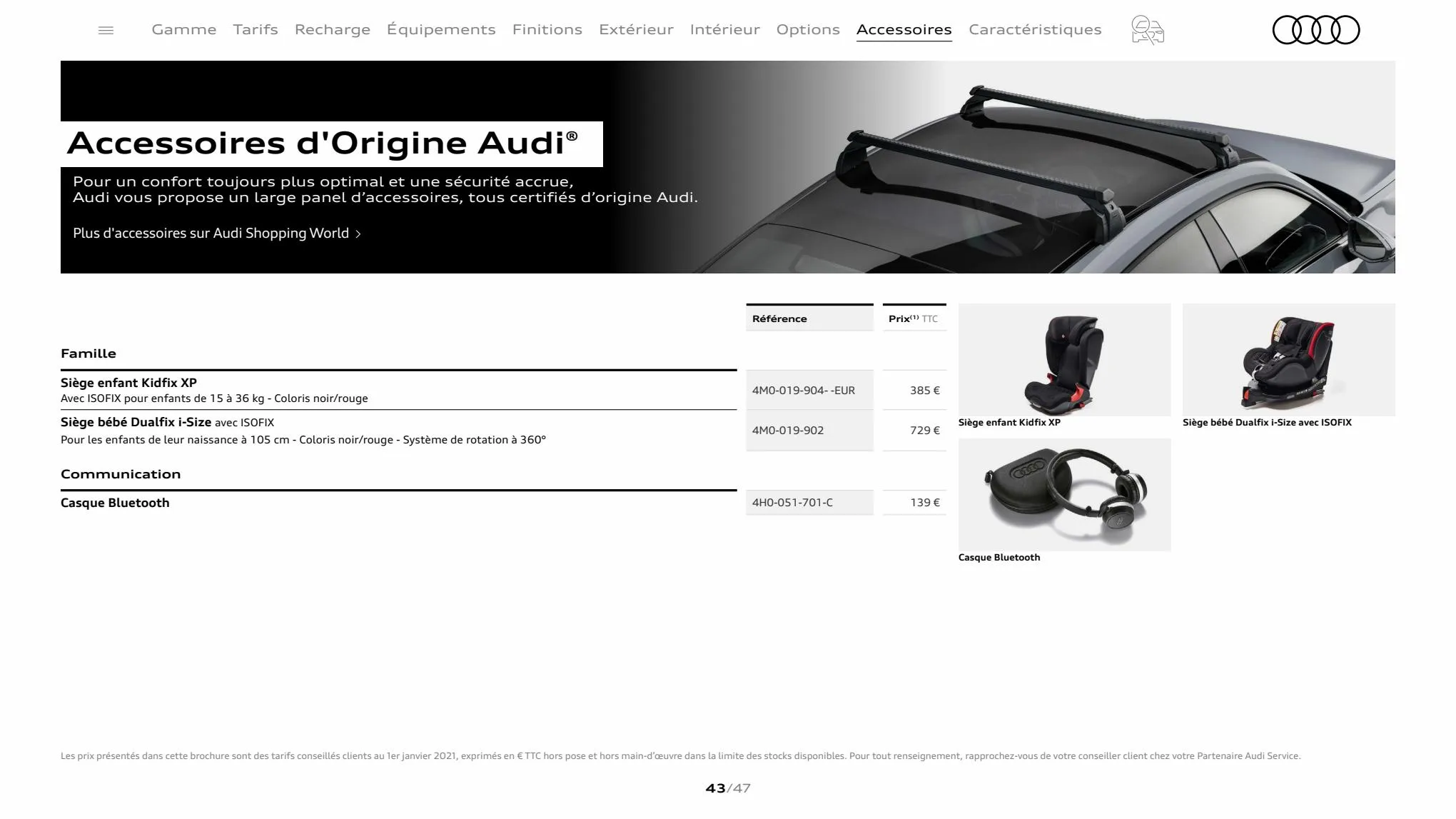 Catalogue Audi RS e-tron GT, page 00043