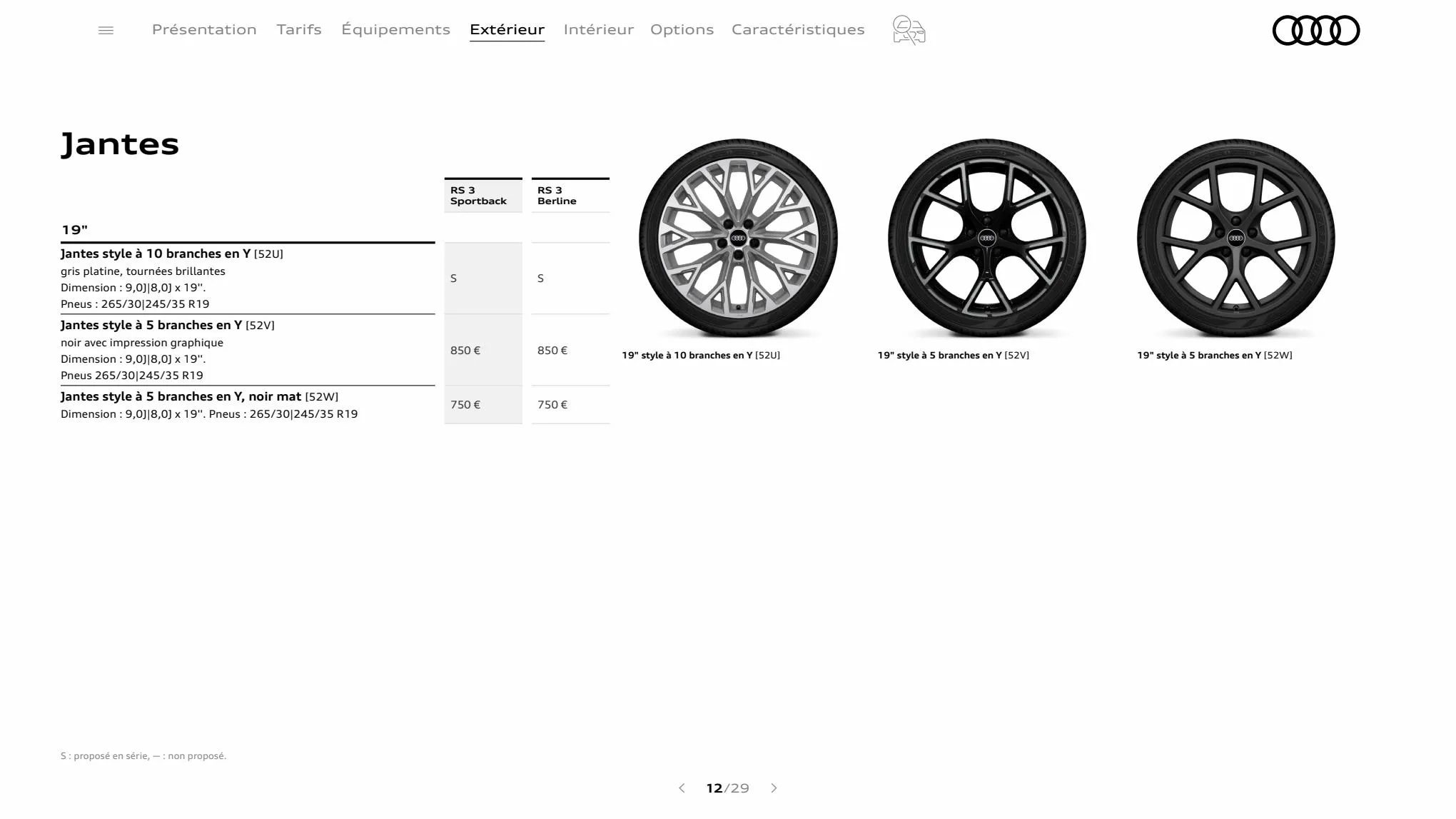 Catalogue RS 3 Sportback, page 00012