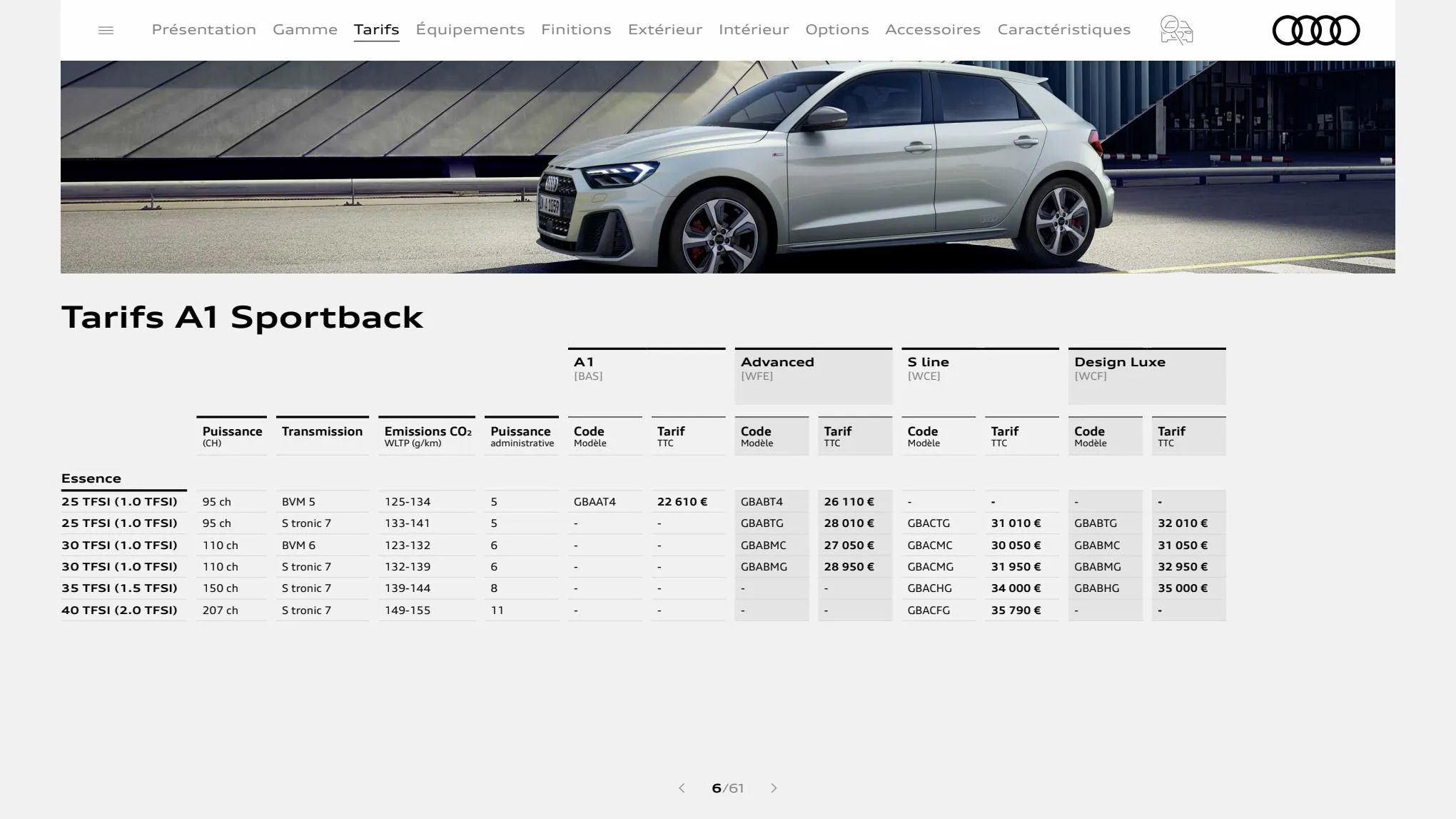 Catalogue A1 Sportback, page 00006