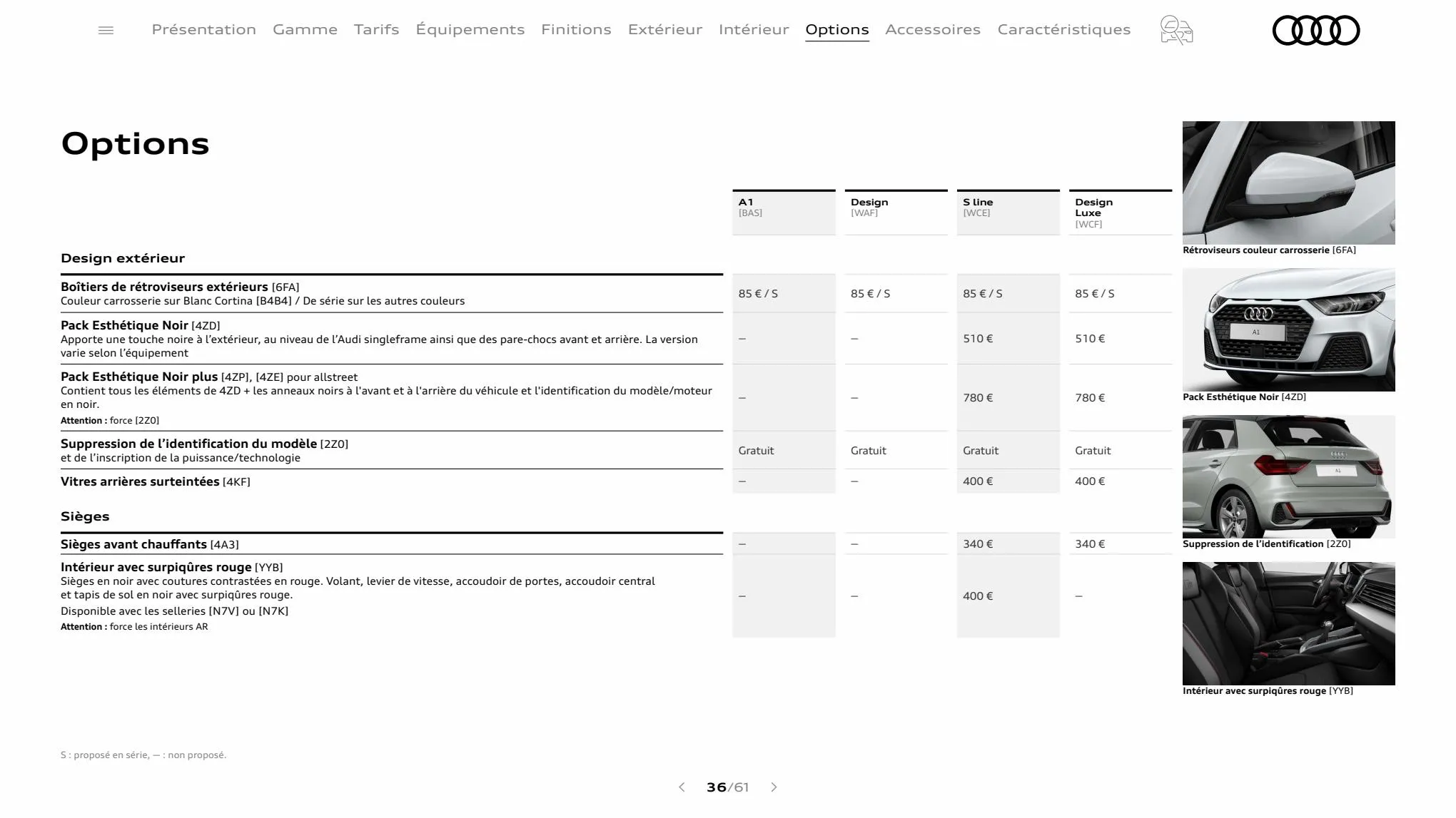 Catalogue A1 Sportback, page 00036