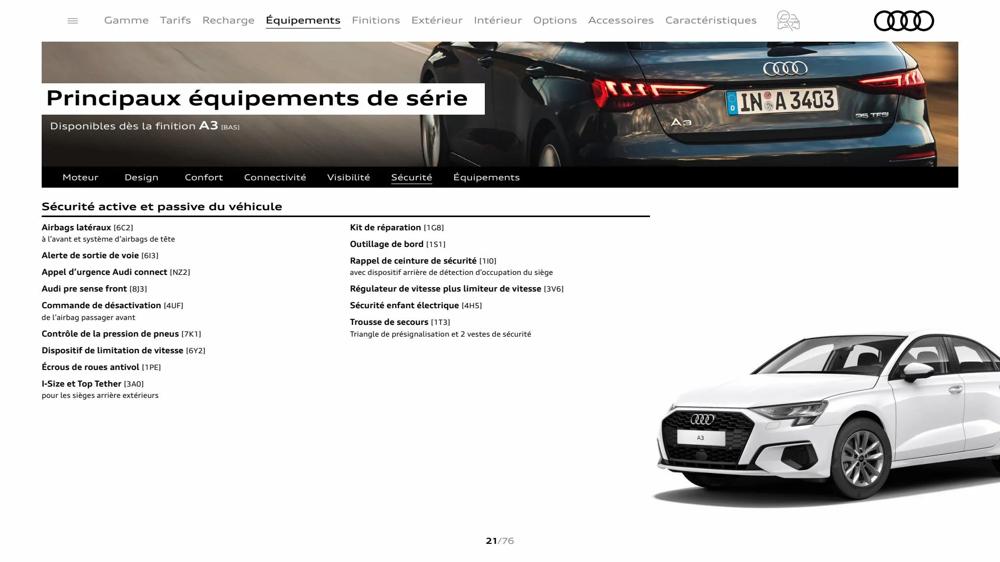 Catalogue A3 Sportback, page 00021