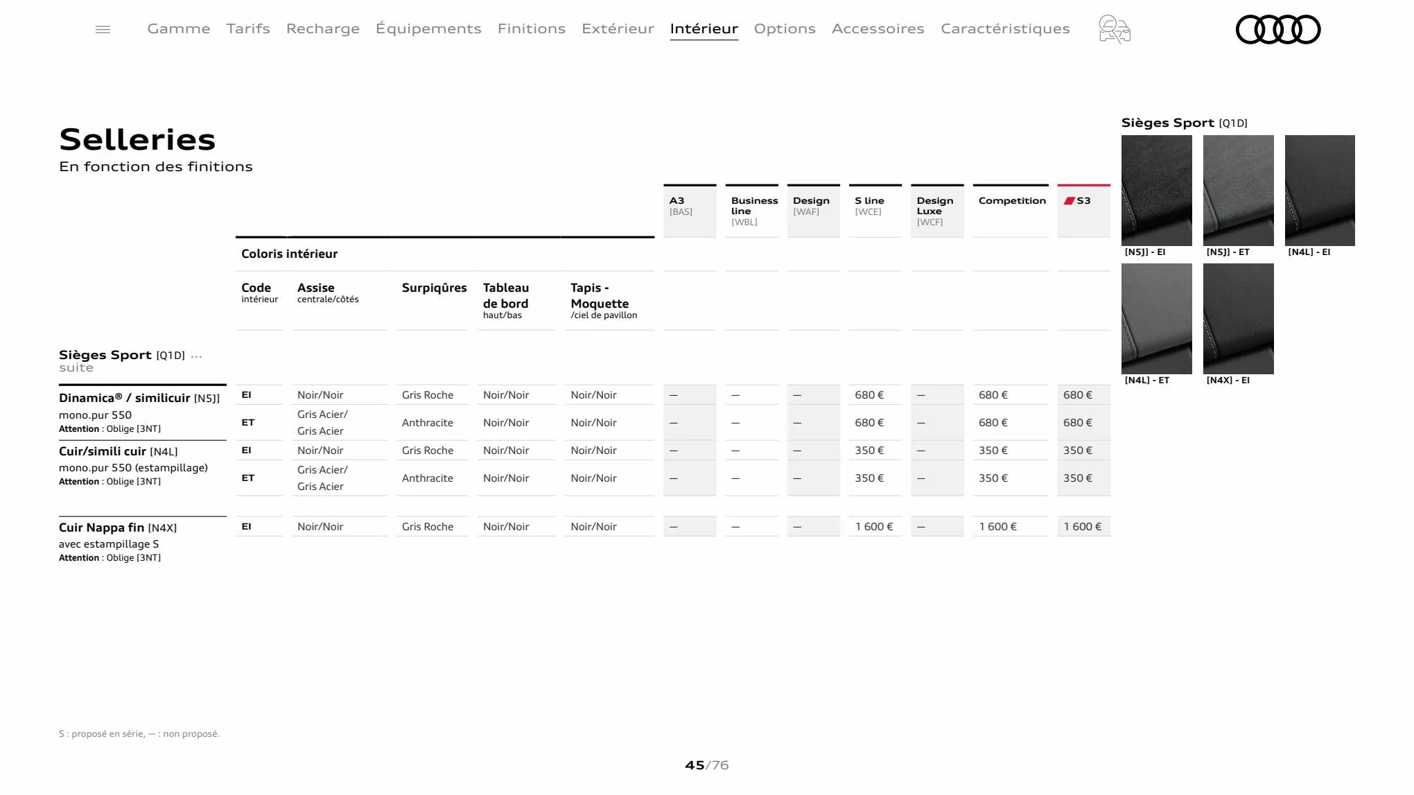 Catalogue A3 Sportback, page 00045