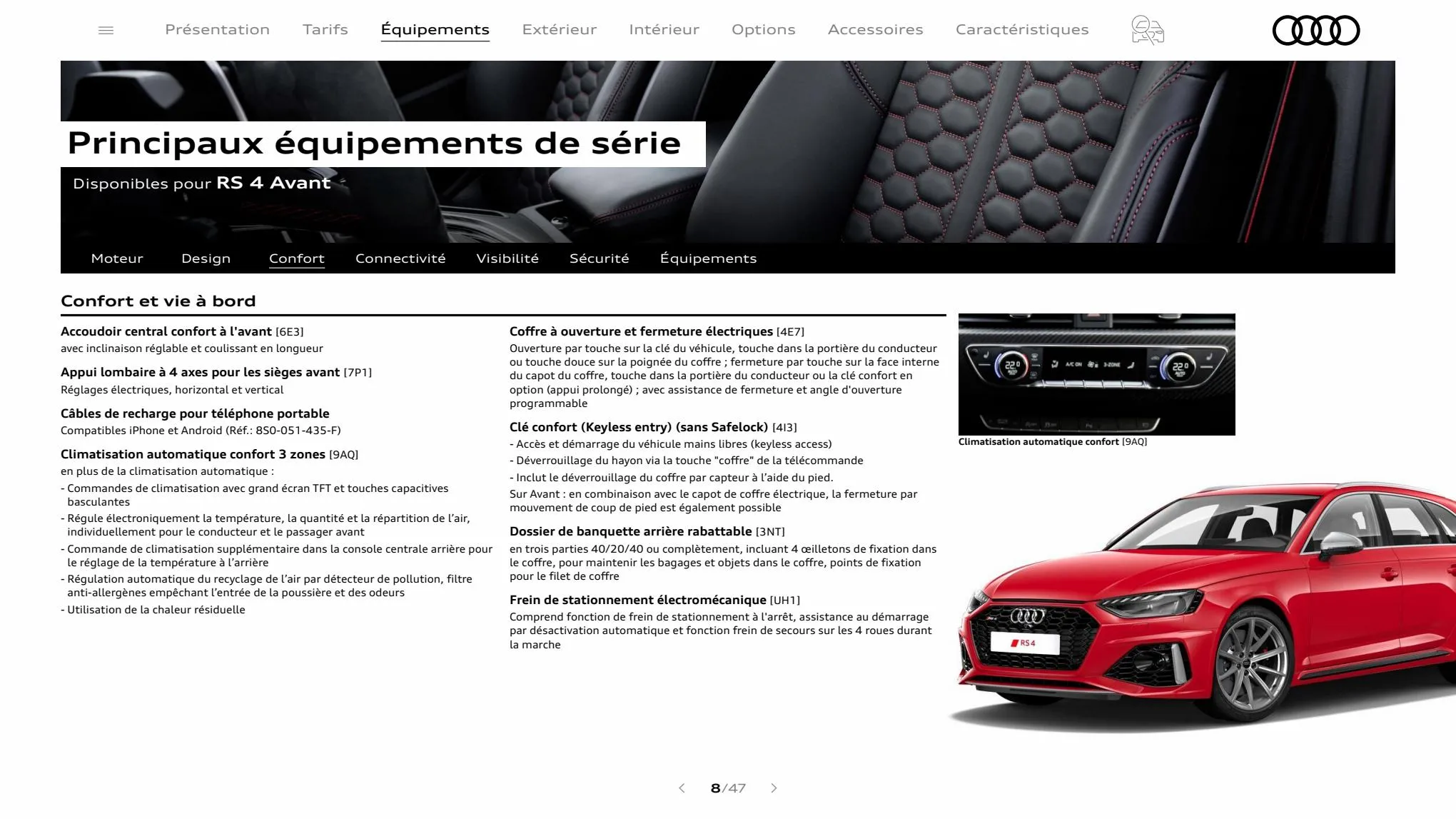 Catalogue RS 4 Avant, page 00008