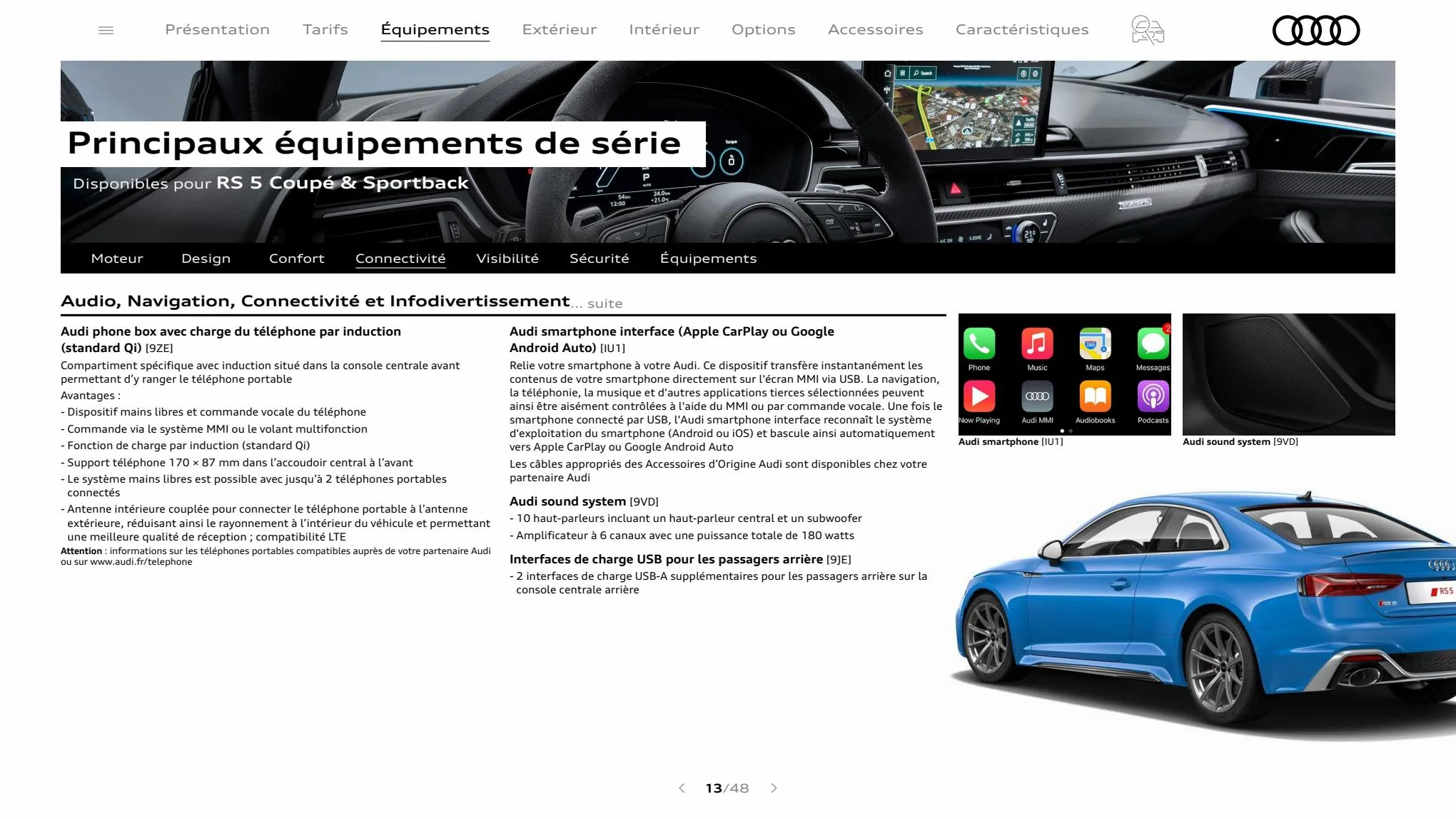 Catalogue RS 5 Coupé, page 00013