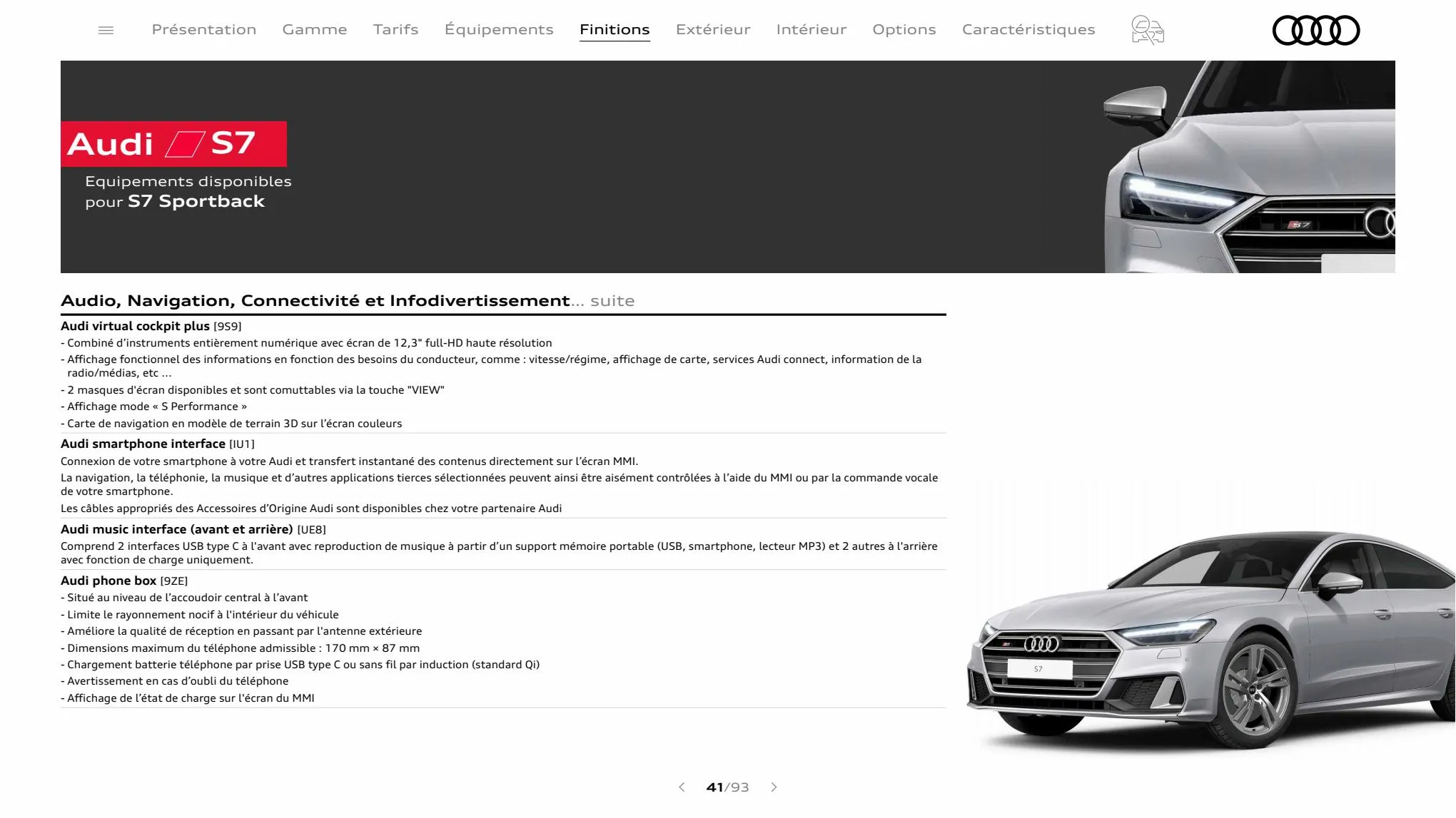 Catalogue A7 Sportback, page 00041