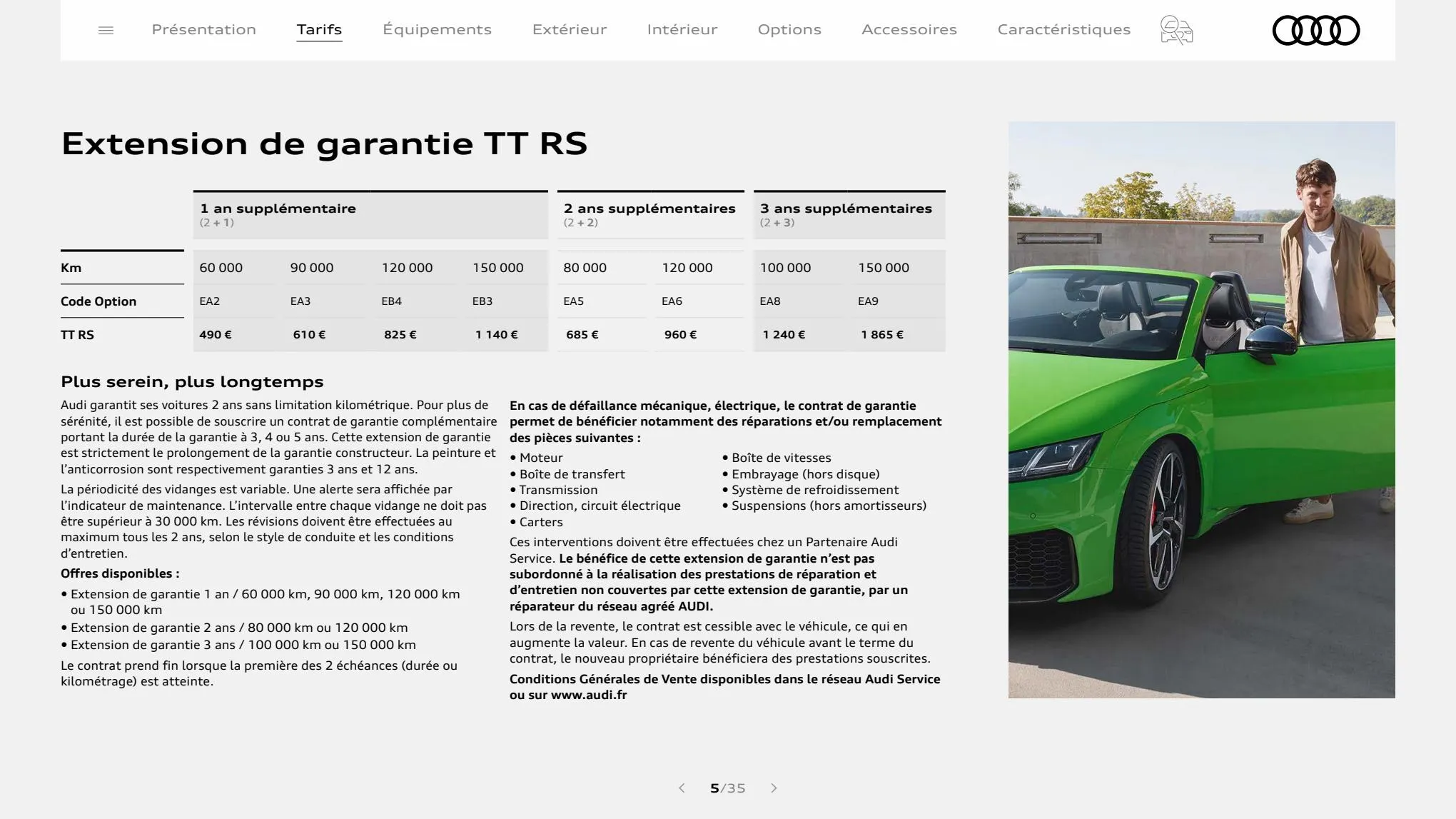 Catalogue TT RS Roadster, page 00005