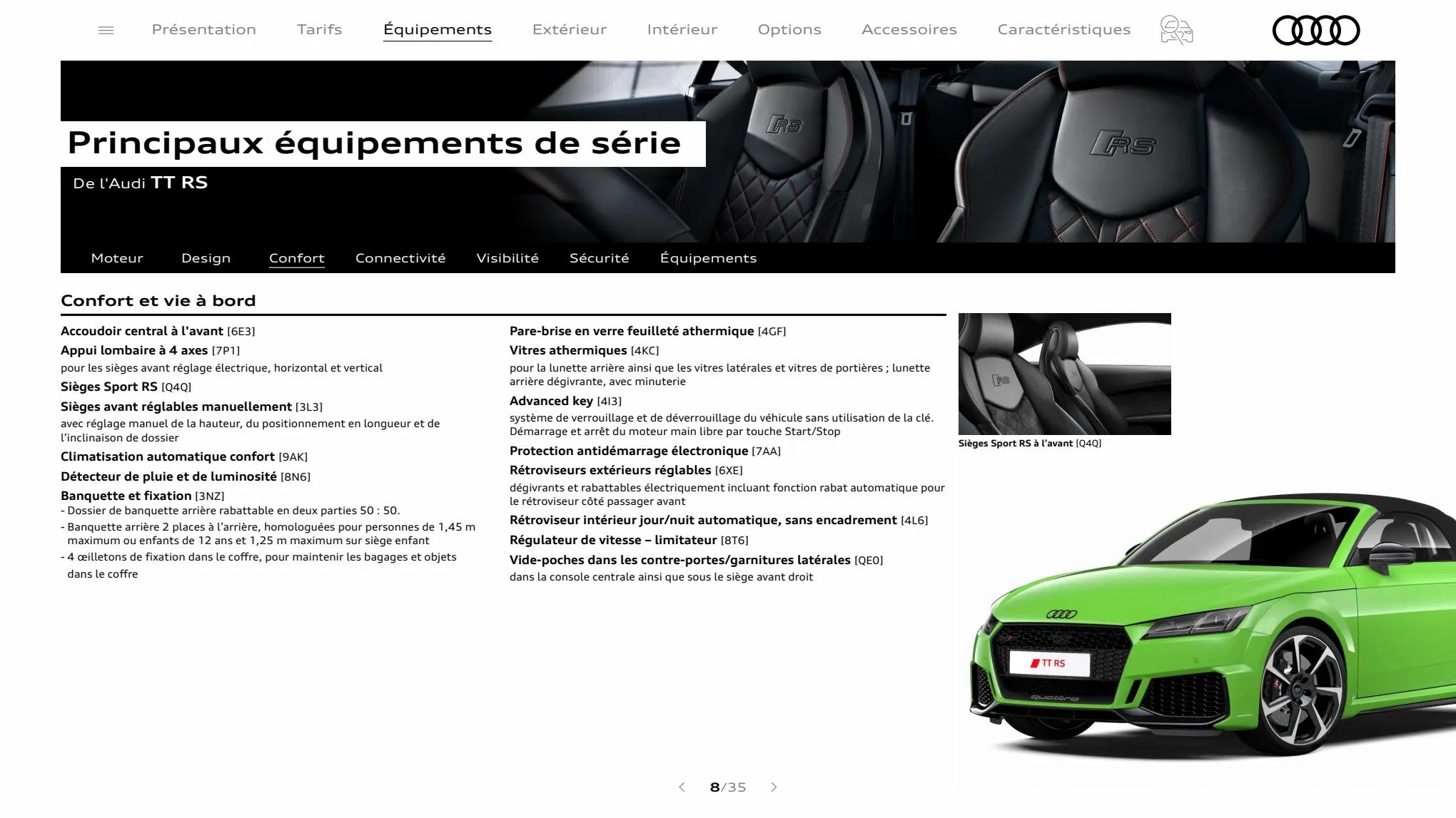 Catalogue TT RS Roadster, page 00008