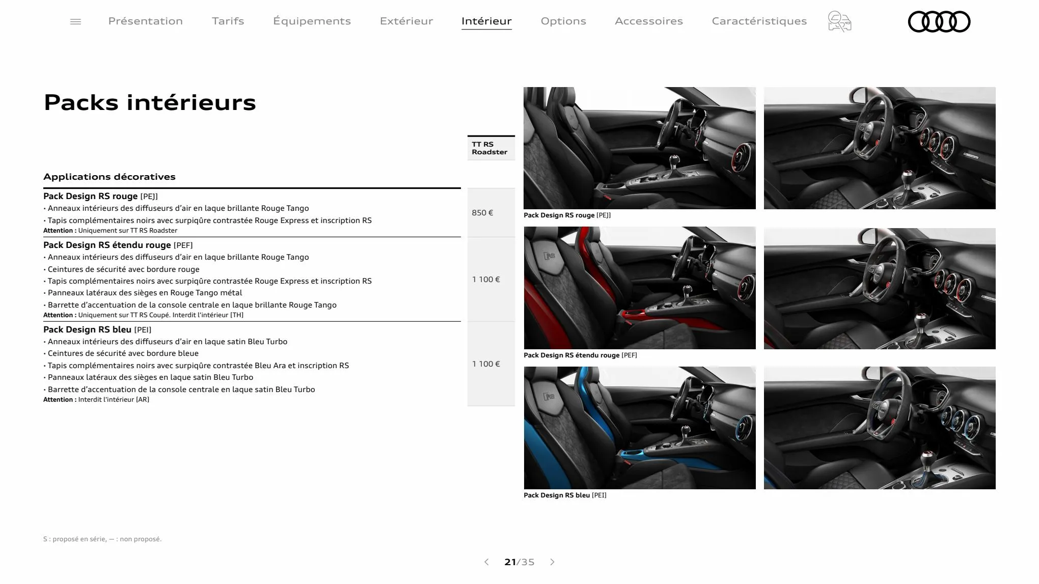 Catalogue TT RS Roadster, page 00021