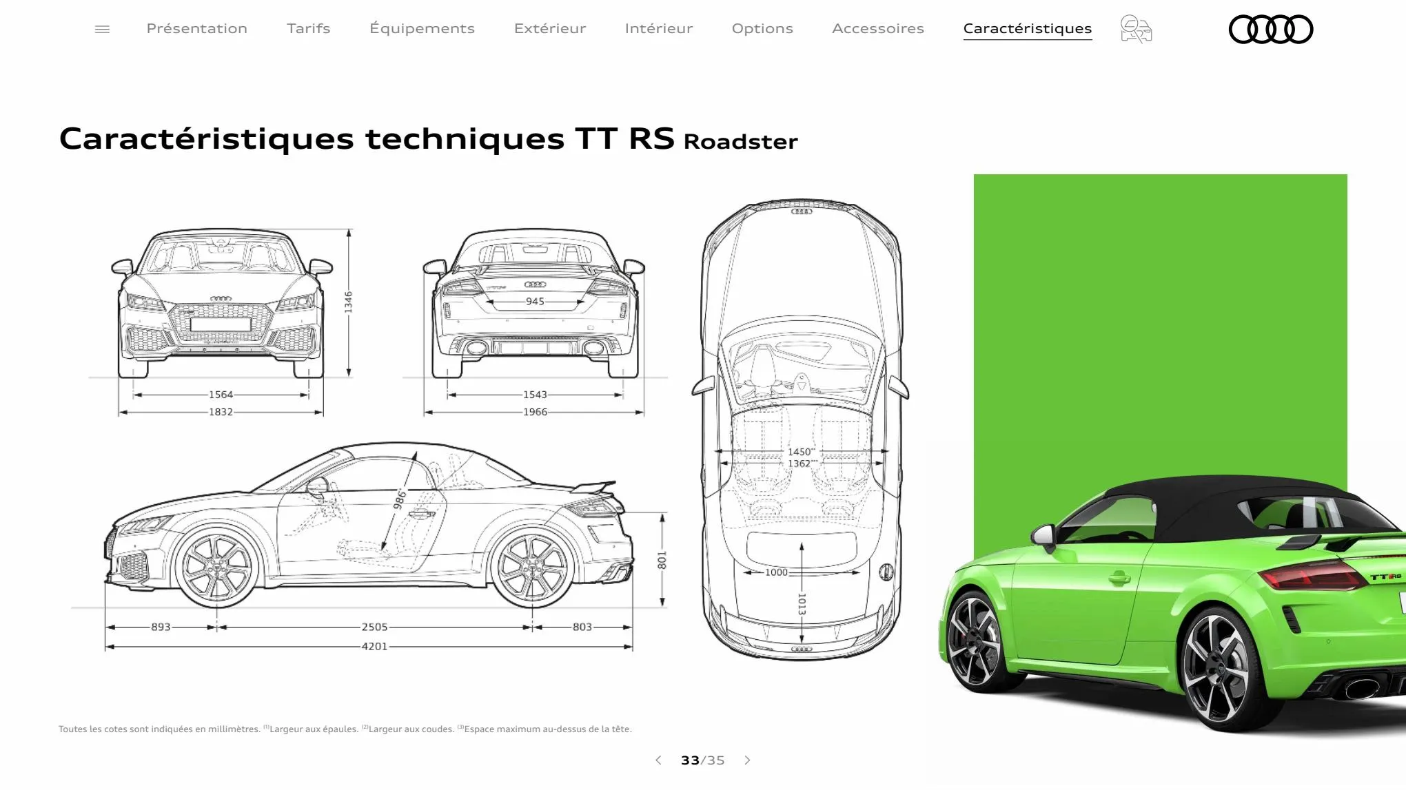Catalogue TT RS Roadster, page 00033