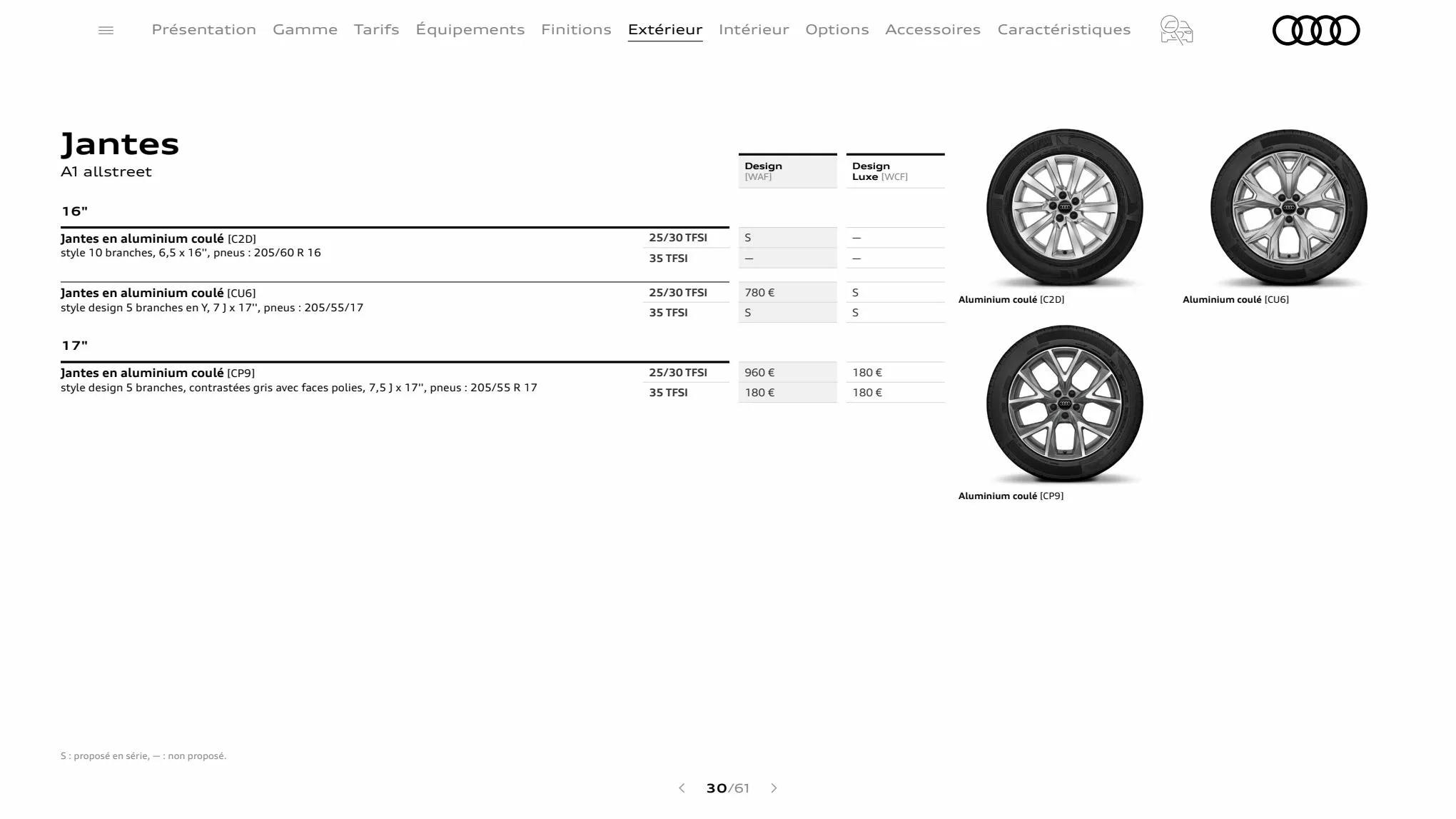 Catalogue A1 Sportback, page 00030