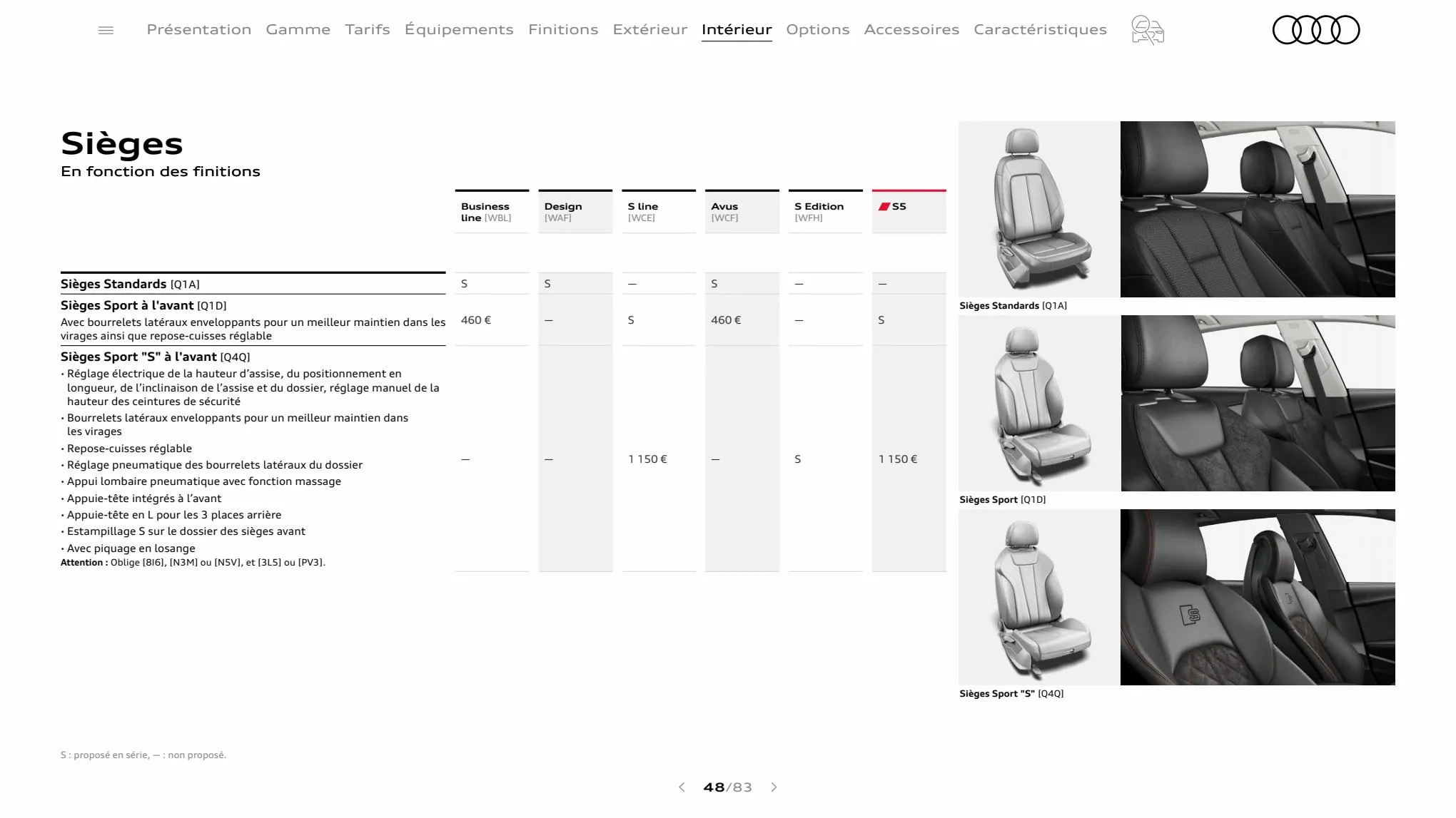 Catalogue S5 Coupé, page 00048