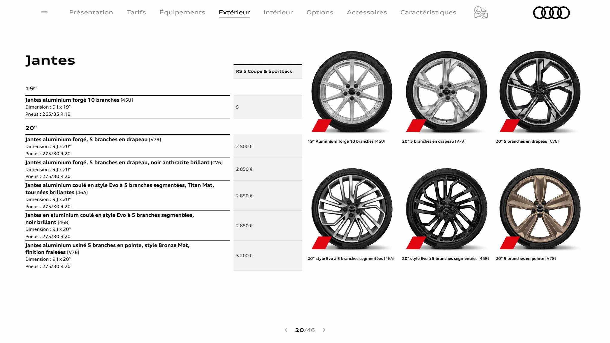 Catalogue RS 5 Coupé, page 00020