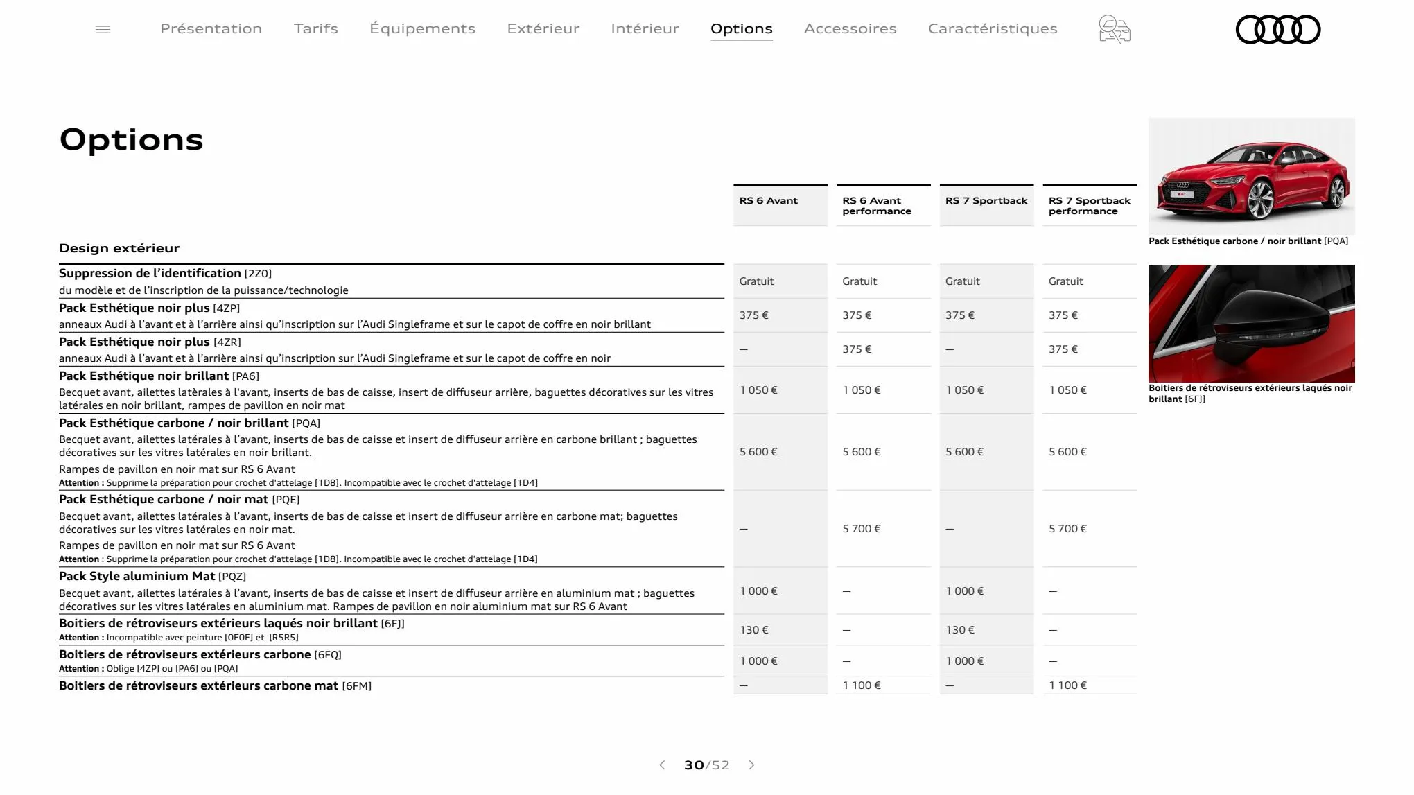 Catalogue RS 6 Avant, page 00030