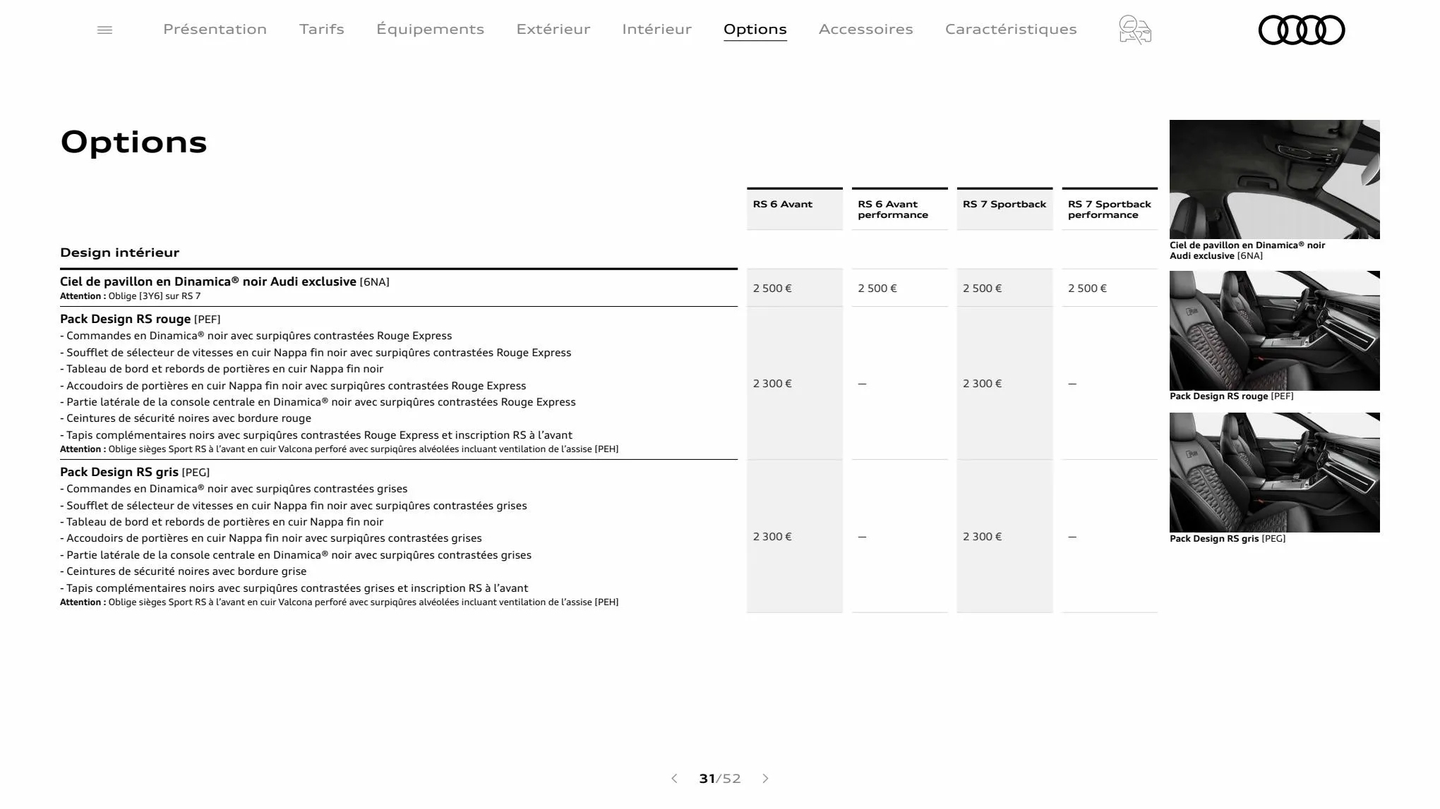 Catalogue RS 6 Avant, page 00031