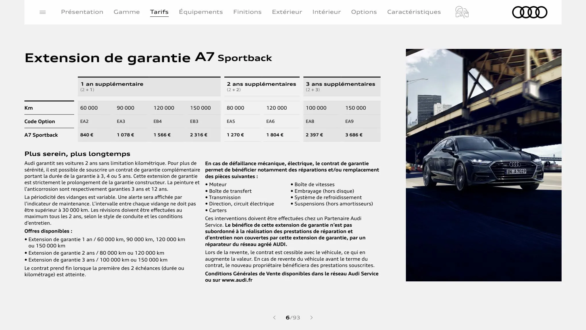 Catalogue A7 Sportback, page 00006