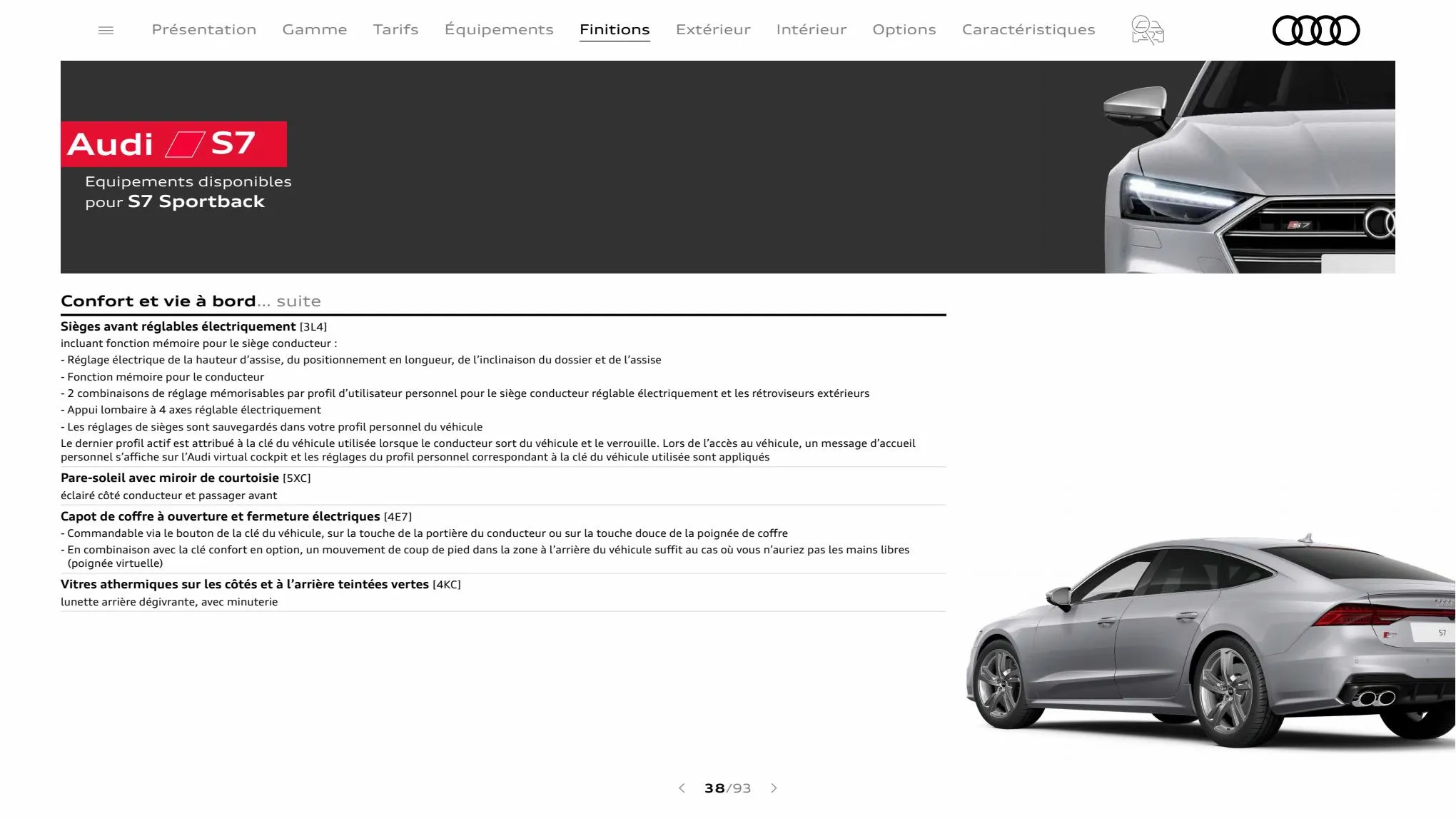 Catalogue A7 Sportback, page 00038