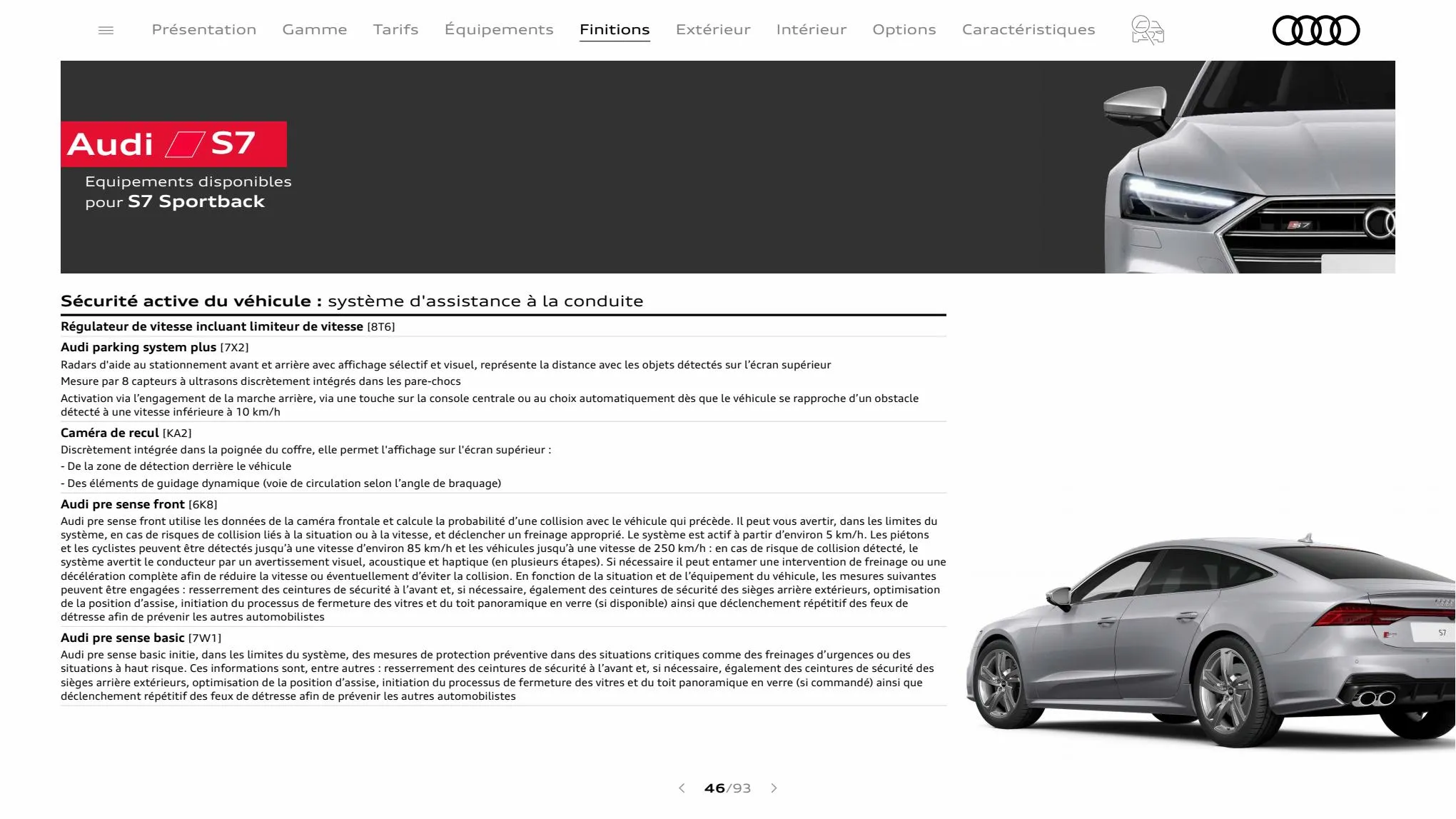 Catalogue A7 Sportback, page 00046