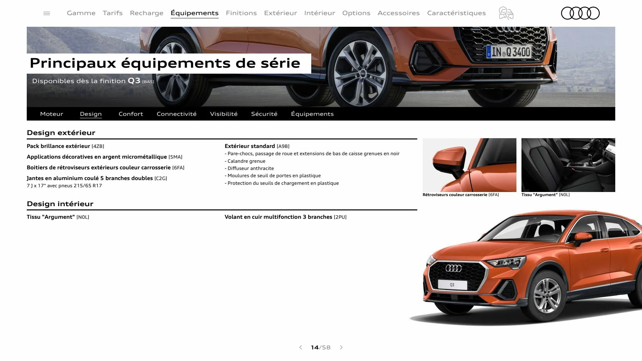 Catalogue Q3 Sportback, page 00014