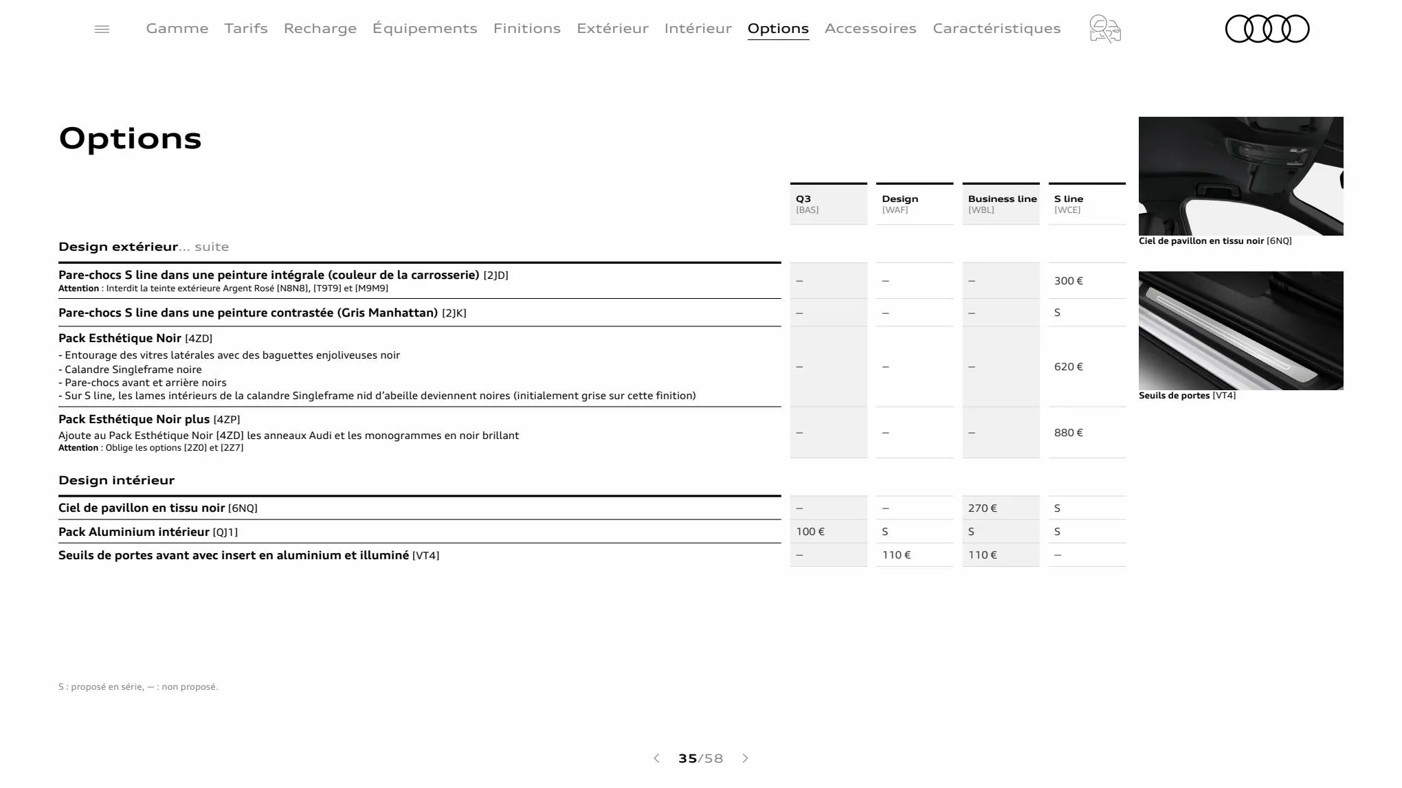 Catalogue Q3 Sportback, page 00035