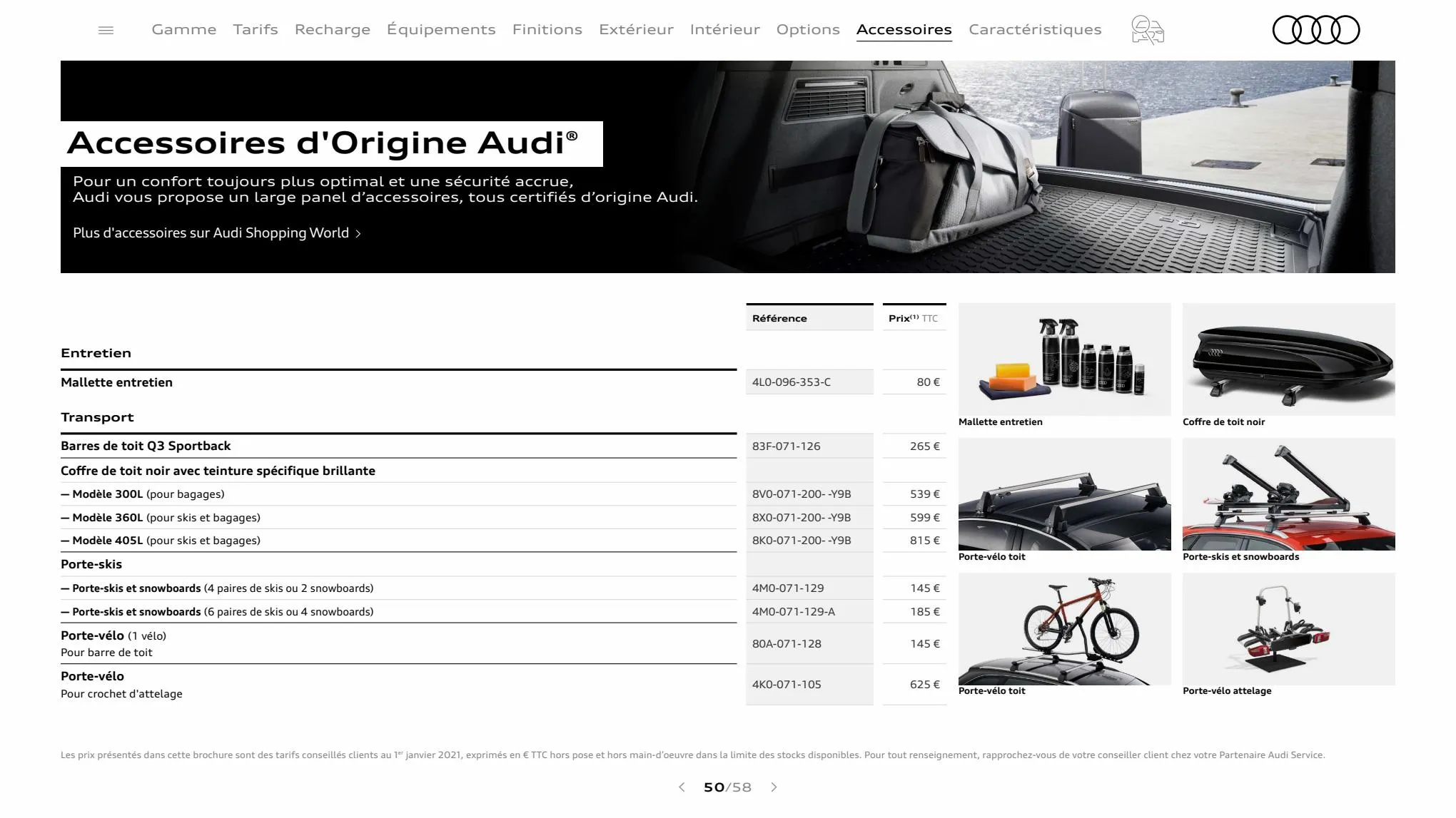 Catalogue Q3 Sportback, page 00050