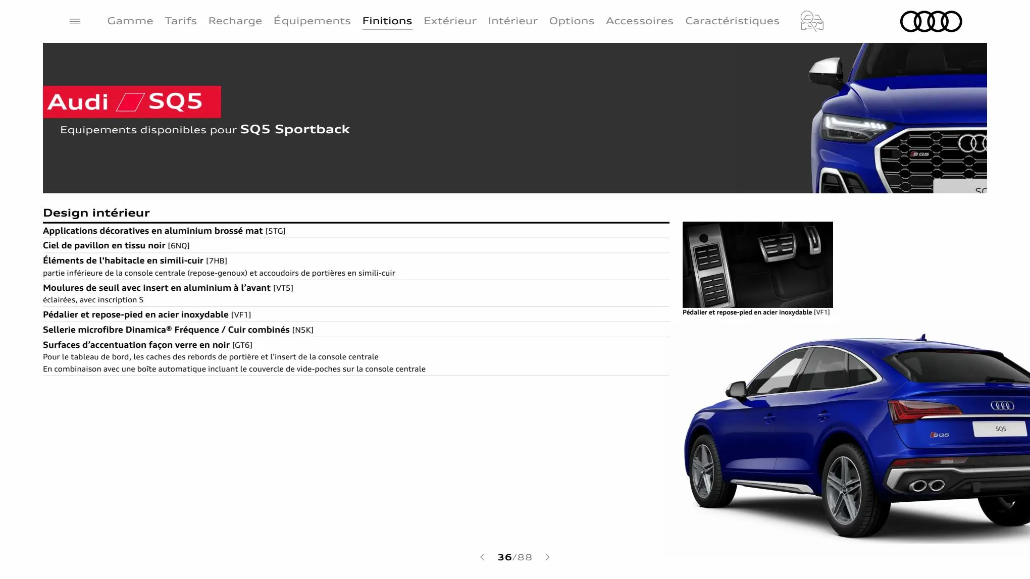 Catalogue Q5 Sportback, page 00036