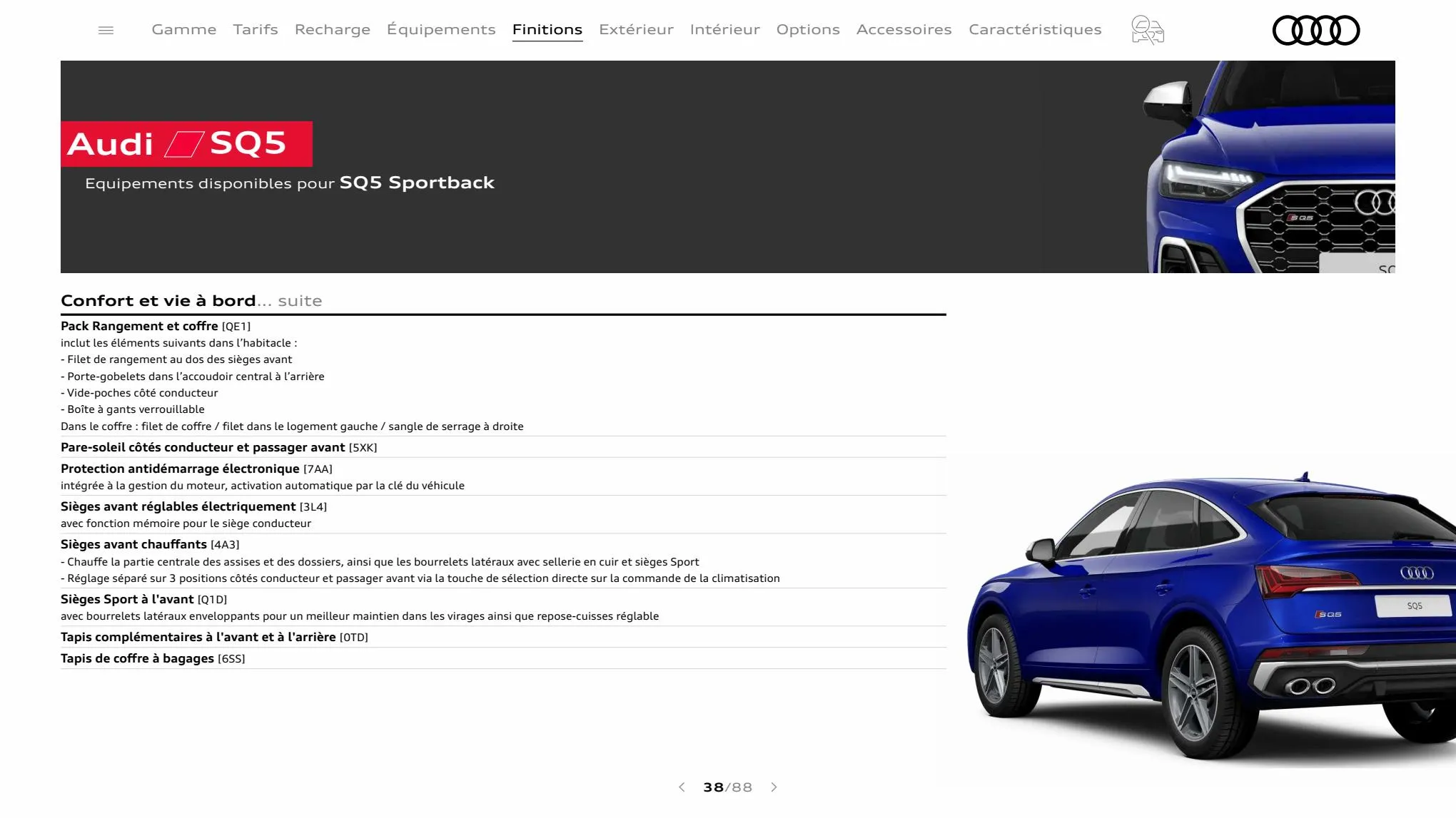 Catalogue Q5 Sportback, page 00038