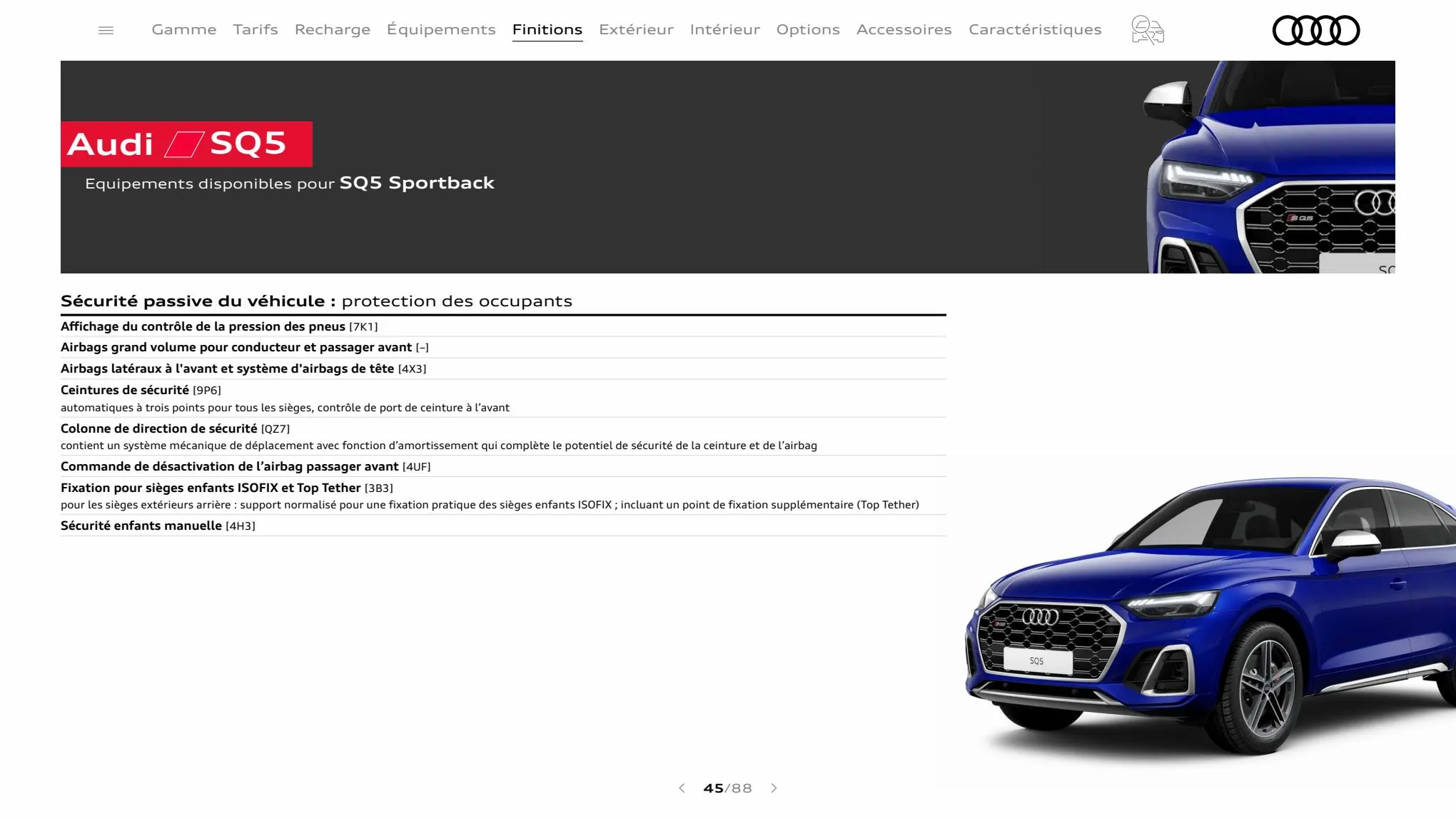 Catalogue Q5 Sportback, page 00045